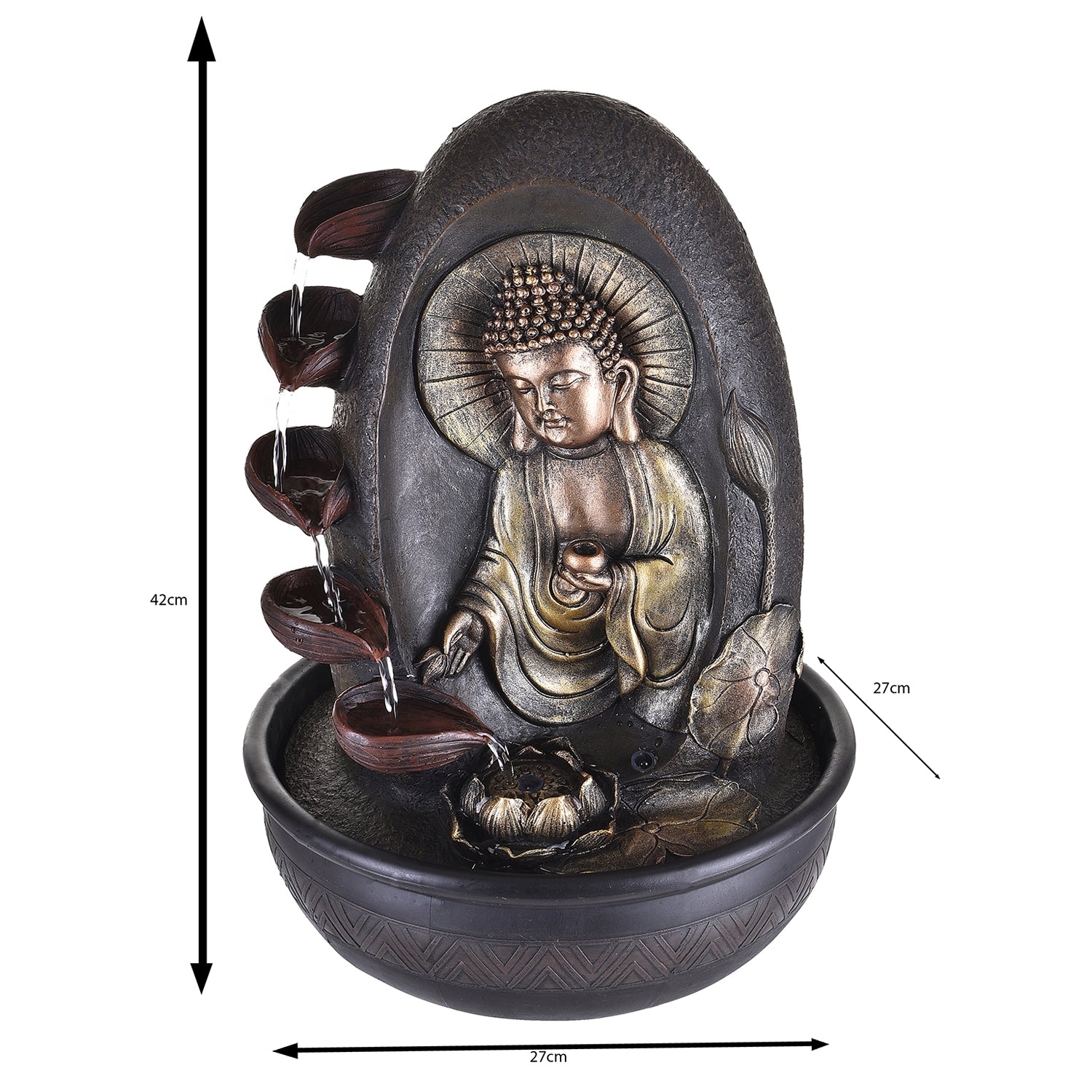 Meditating Lord Buddha Water Fountain For Home 1