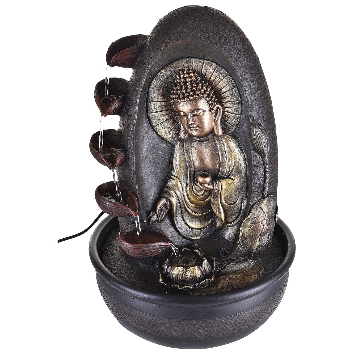 Meditating Lord Buddha Water Fountain For Home 3