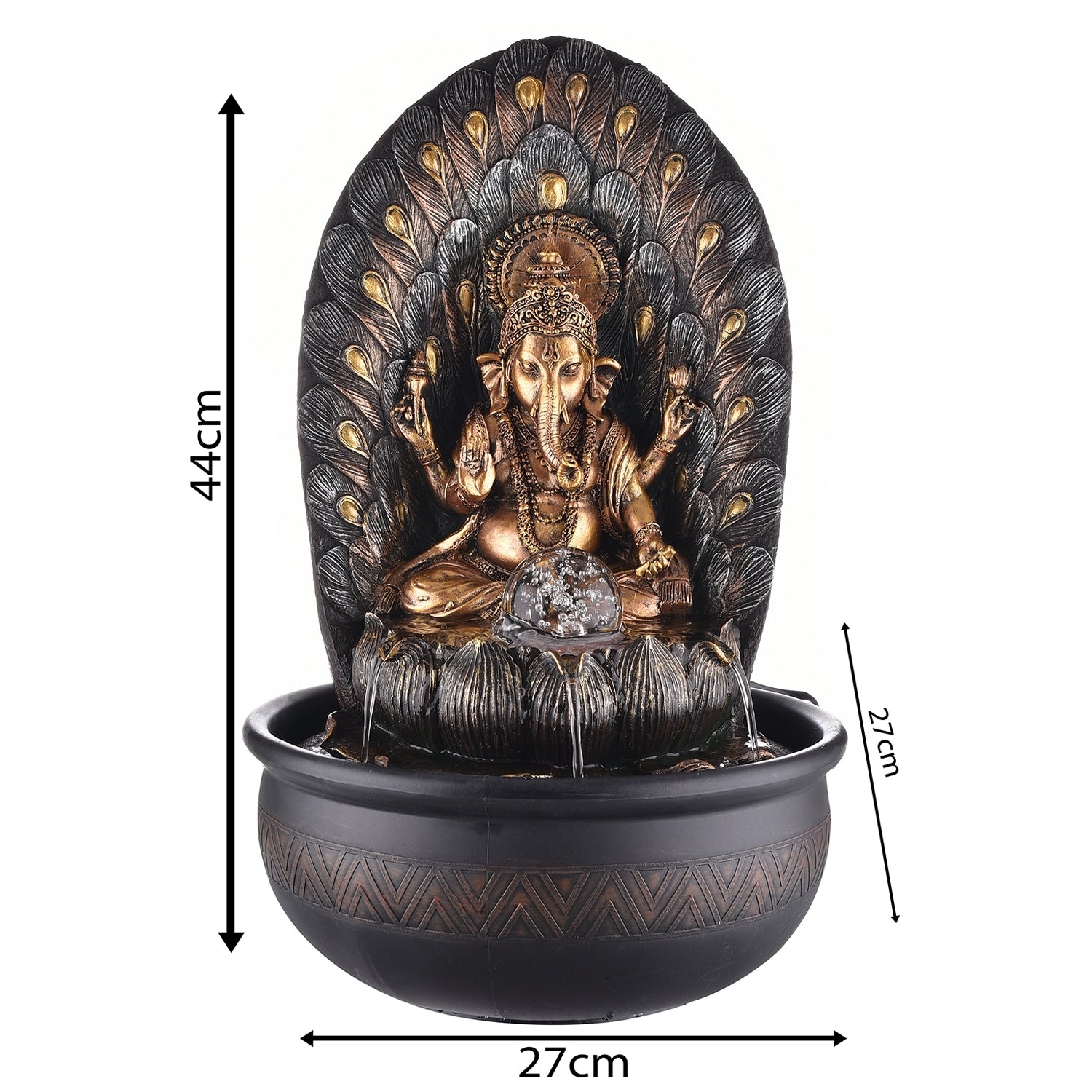 Lord Ganesha Leag Textured Water Fountain 1