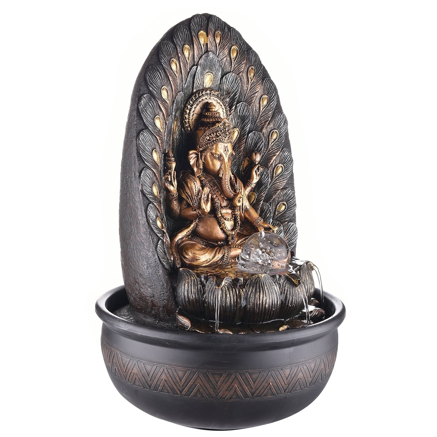 Lord Ganesha Leag Textured Water Fountain 3