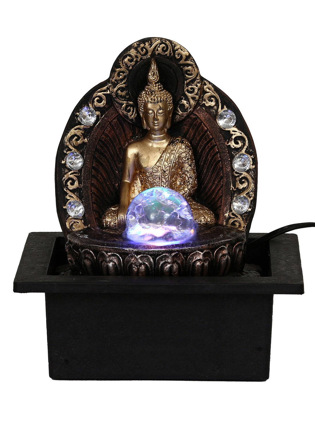 Decorative Buddha with Crystal Water Fountain 1