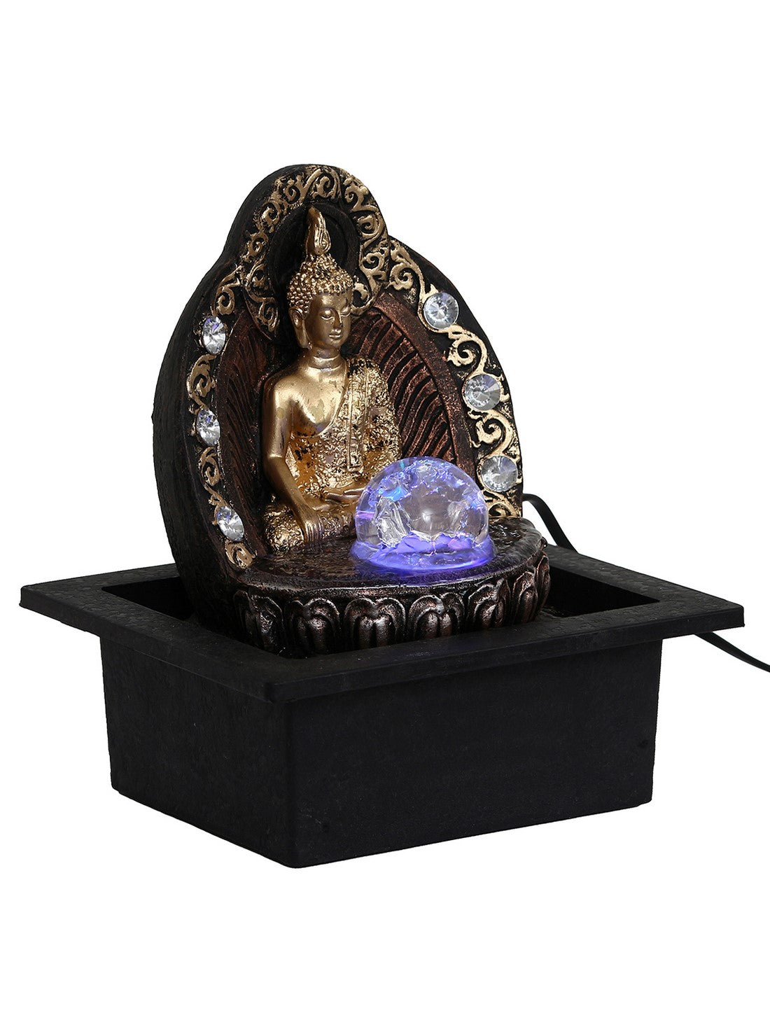 Decorative Buddha with Crystal Water Fountain 3