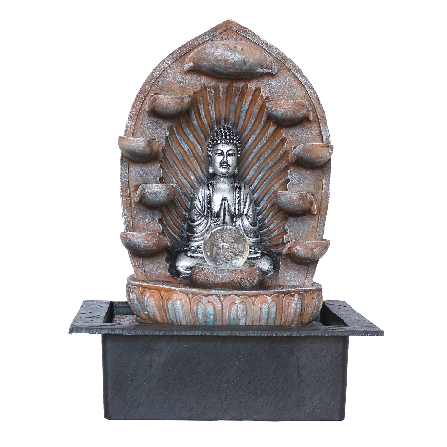 Lord Buddha Crystal Ball Water Fountain 2