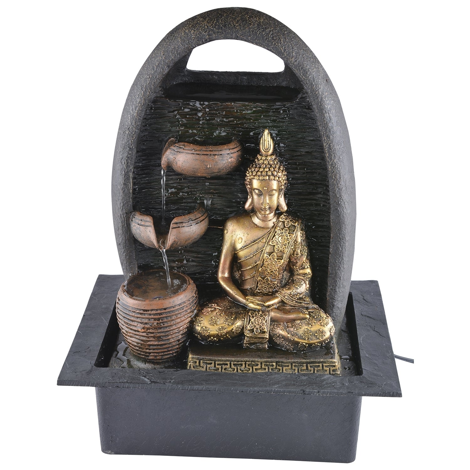Meditating Lord Buddha Water Fountain For Home 1