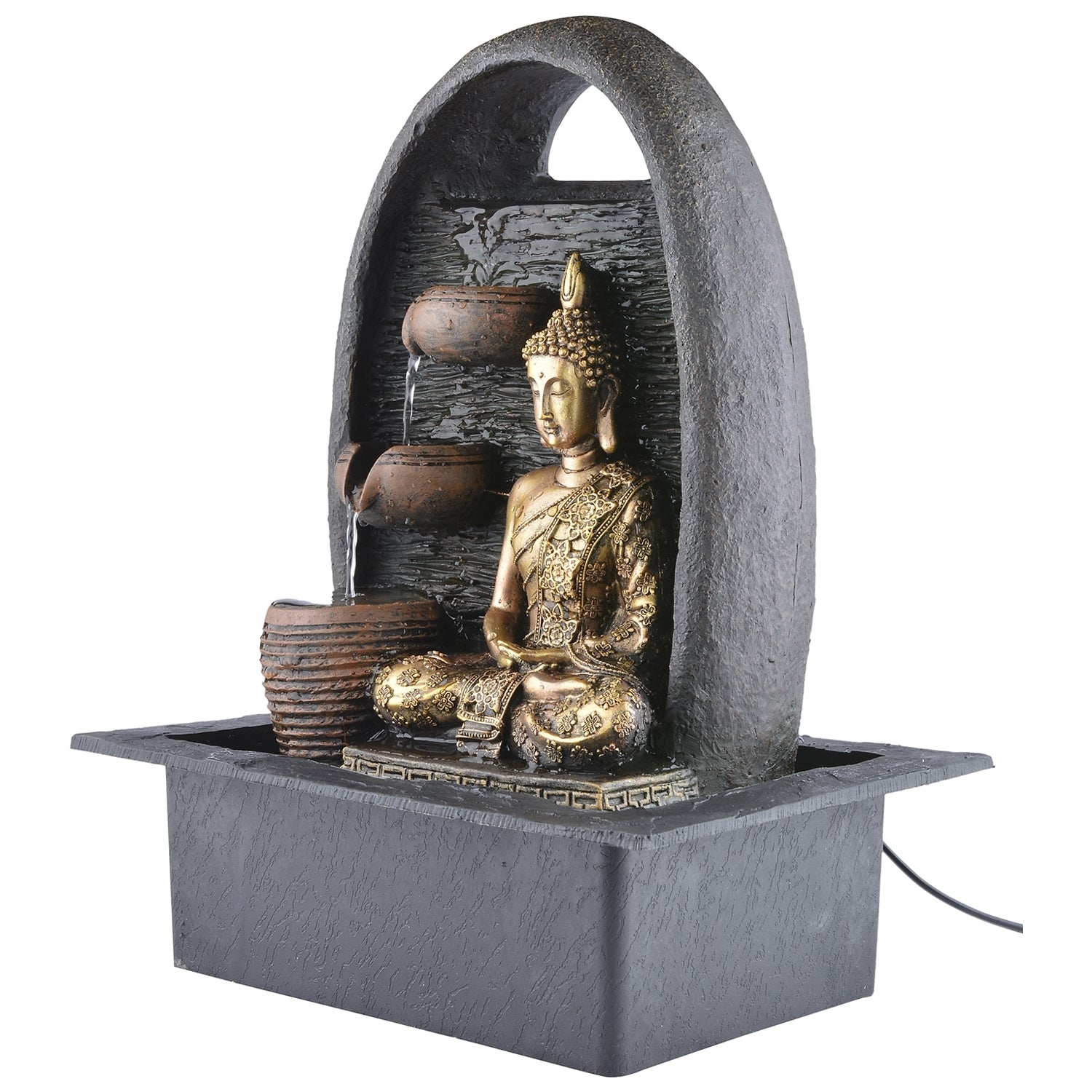 Meditating Lord Buddha Water Fountain For Home 2