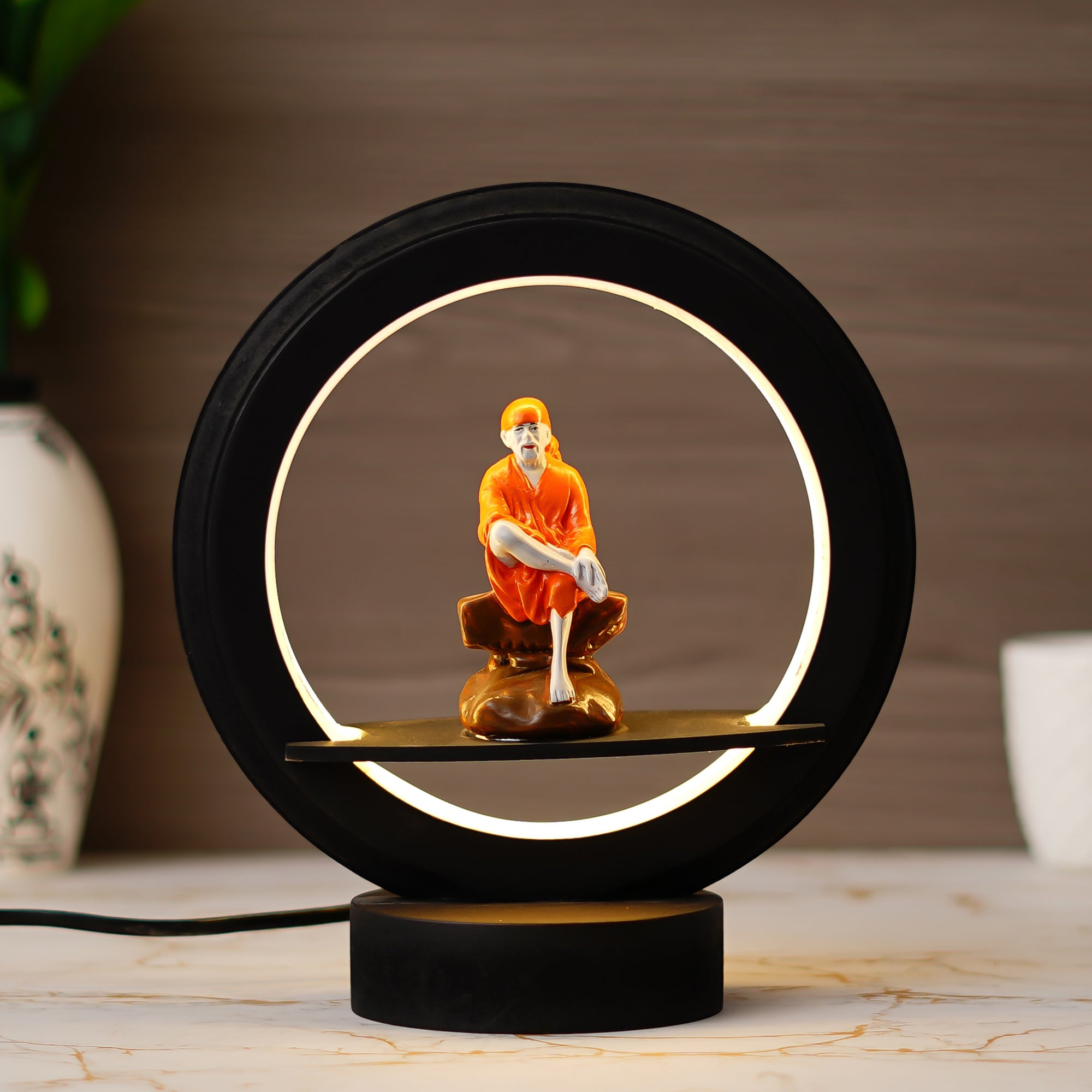 Sai Baba Decorative Circular Night Lamp 2