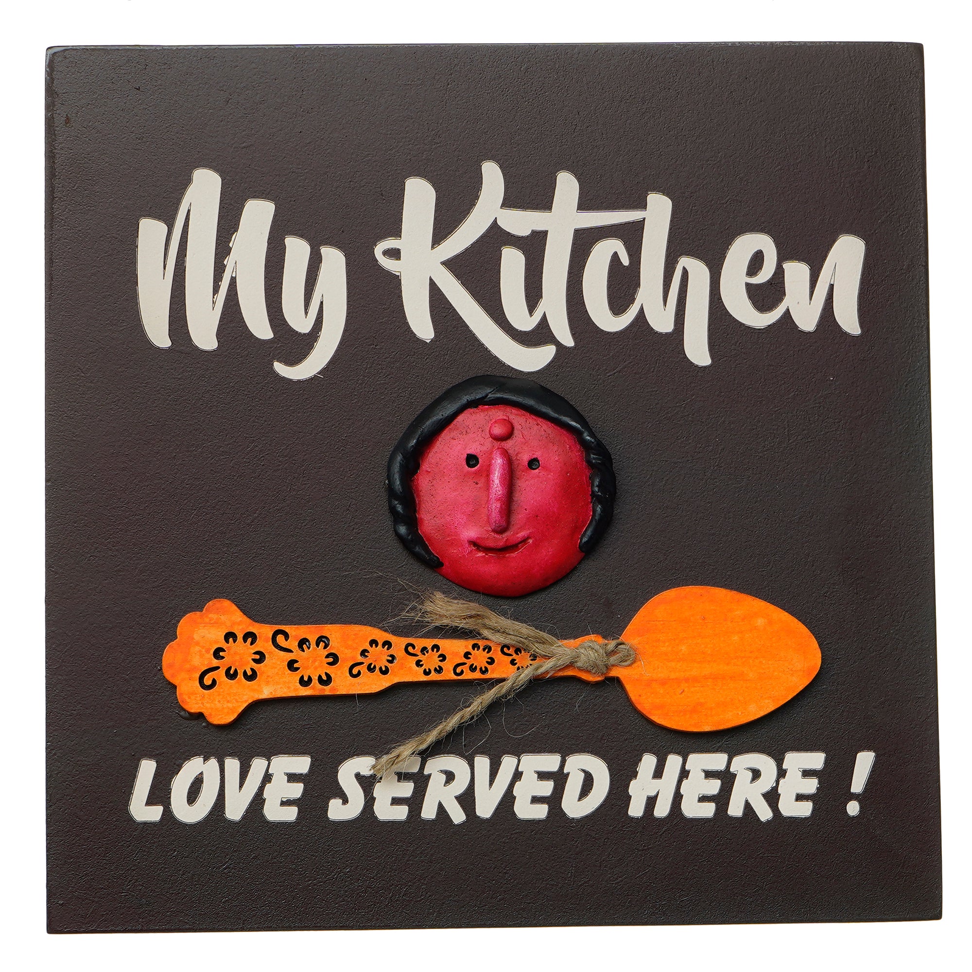 "My Kitchen, Love Served Here!" Mother's Love Theme Decorative Wooden Wall Hanging 2