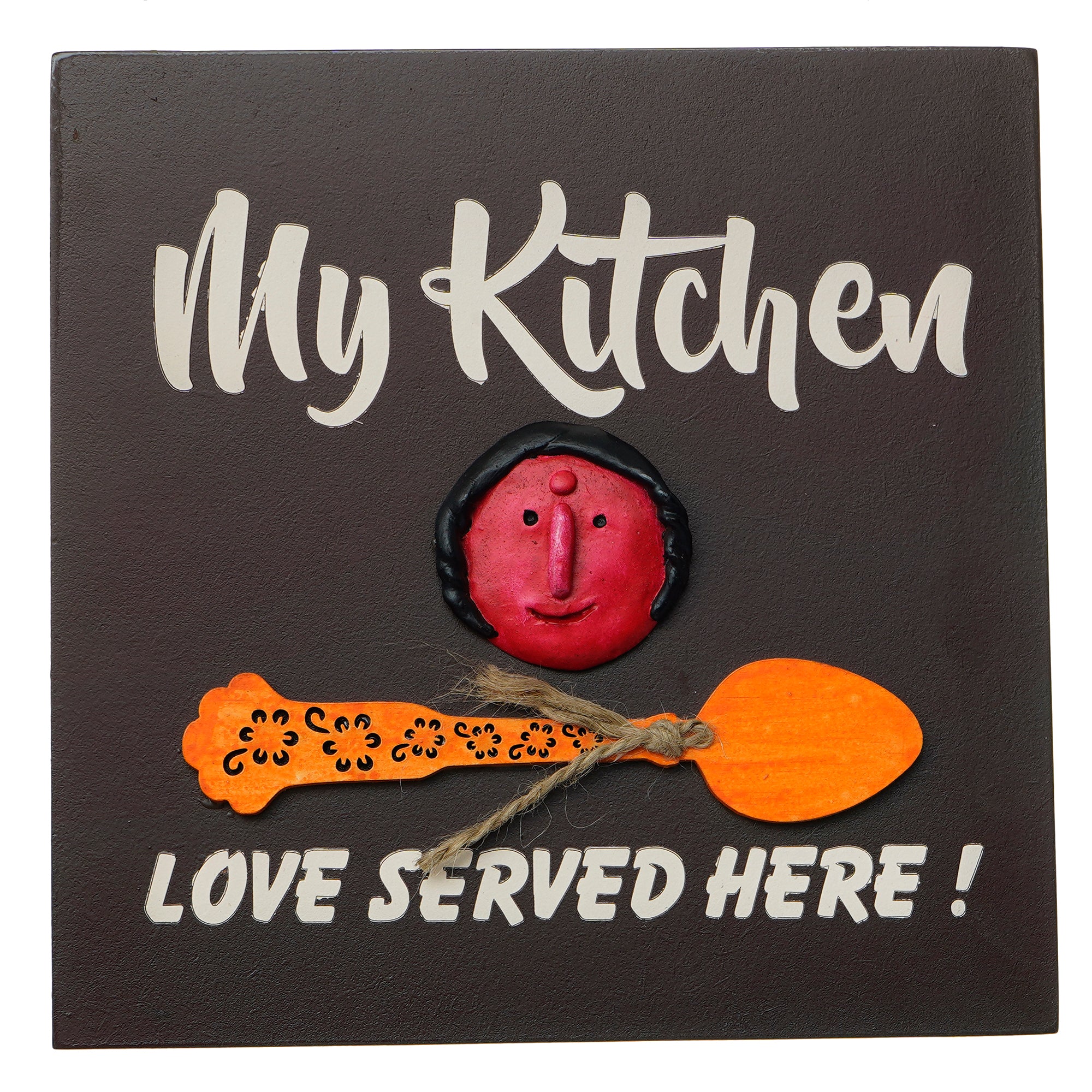 "My Kitchen, Love Served Here!" Mother's Love Theme Decorative Wooden Wall Hanging 2