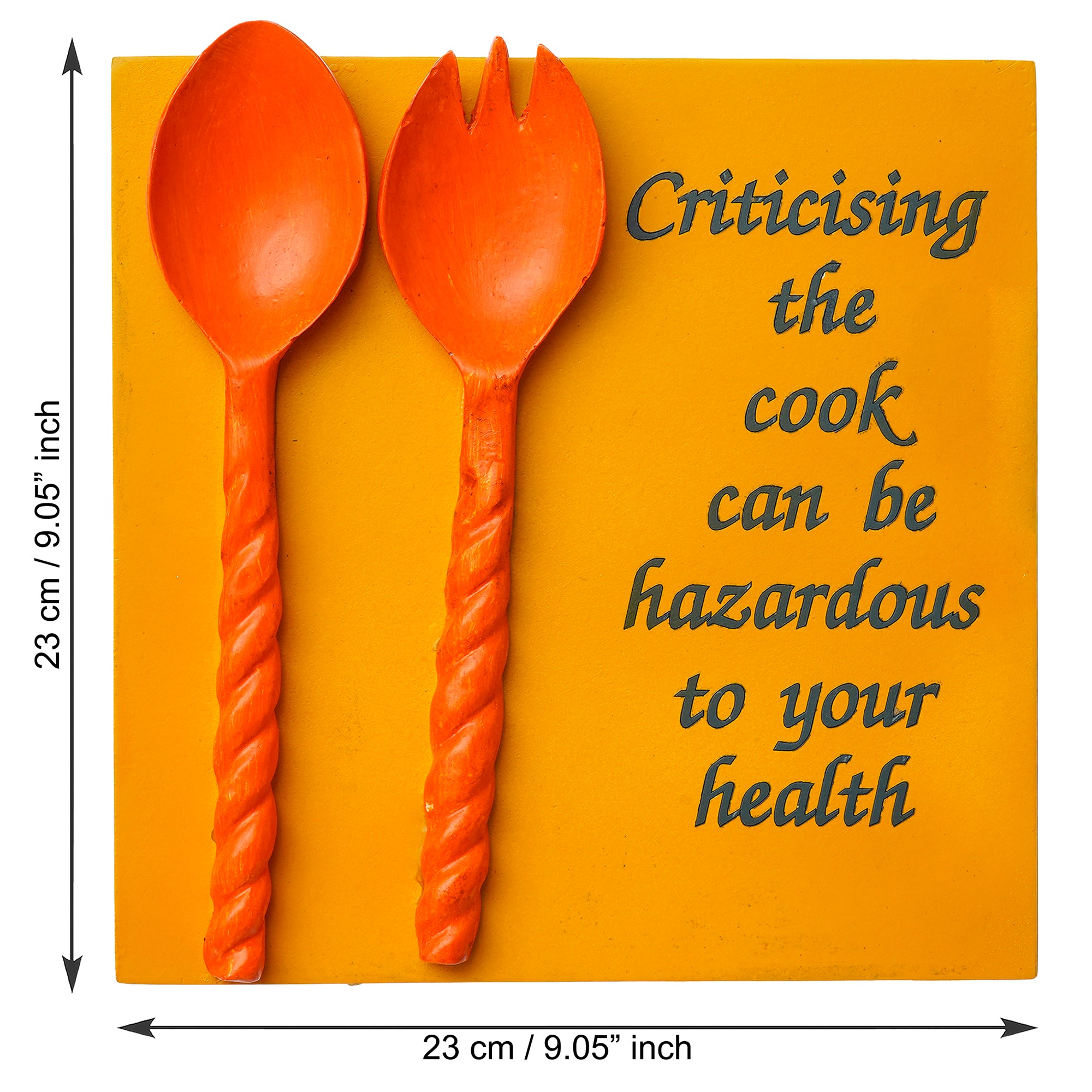 "Criticising the cook can be hazardous to your health" Kitchen Theme Decorative Wooden Wall Hanging 5