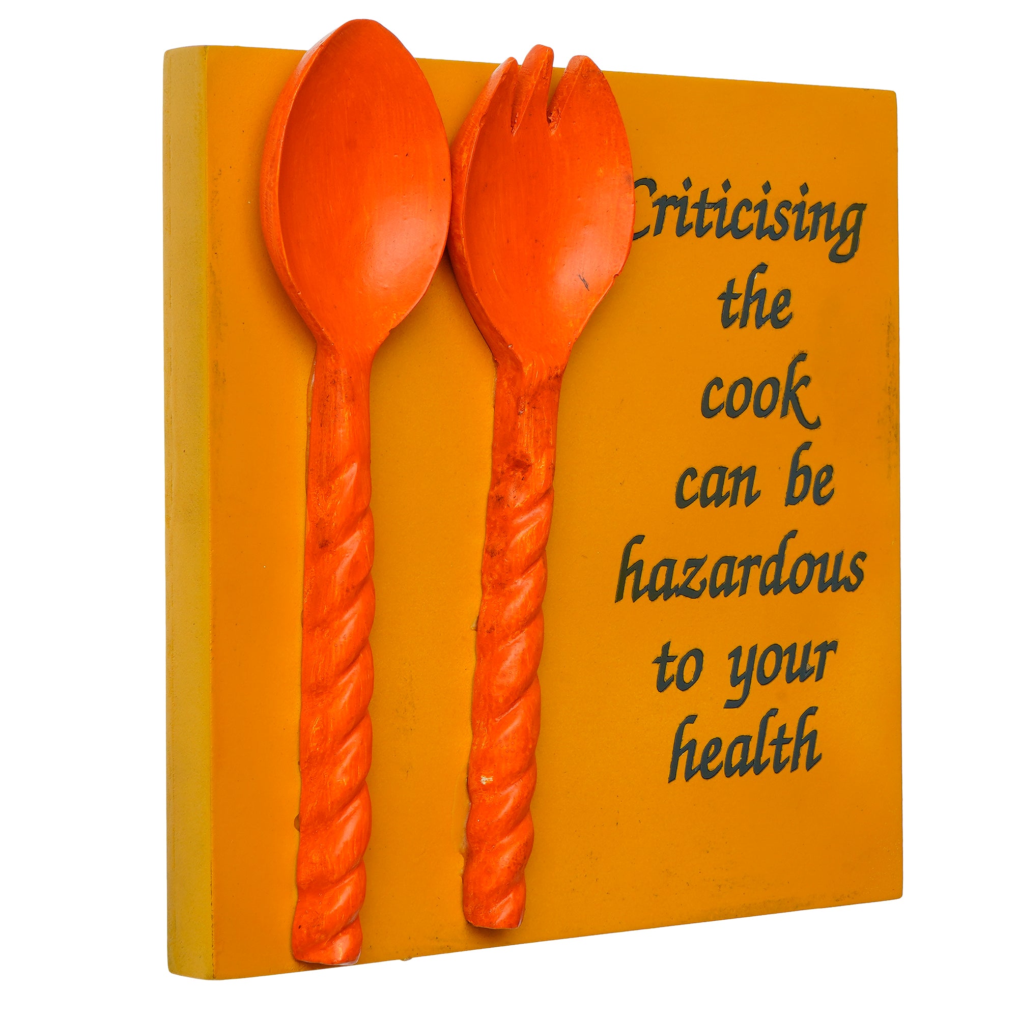 "Criticising the cook can be hazardous to your health" Kitchen Theme Decorative Wooden Wall Hanging 6