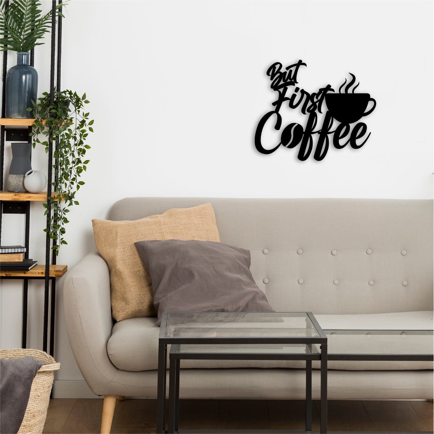But First Coffee With Mugblack Engineered Wood Wall Art Cutout, Ready To Hang Home Decor 4