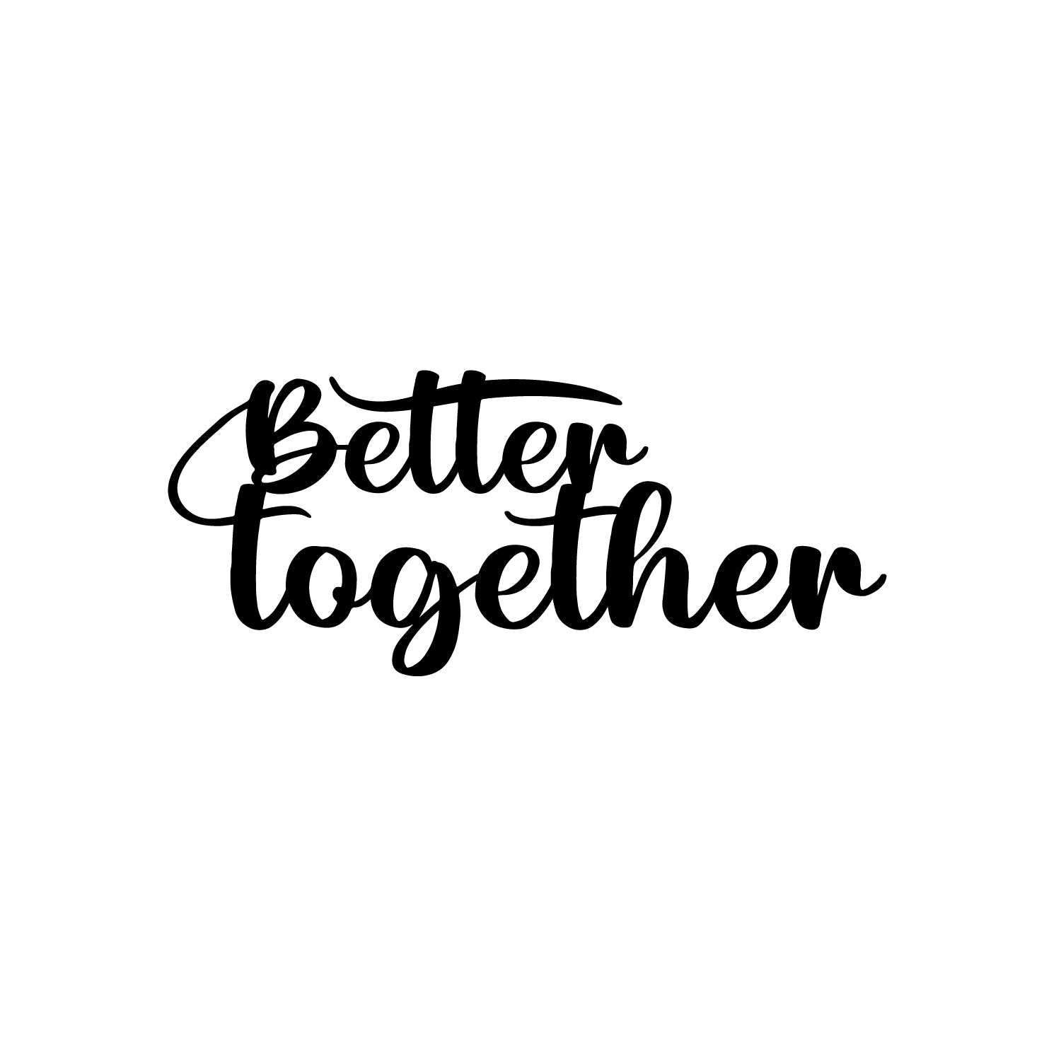 Better Together Black Engineered Wood Wall Art Cutout, Ready To Hang Home Decor