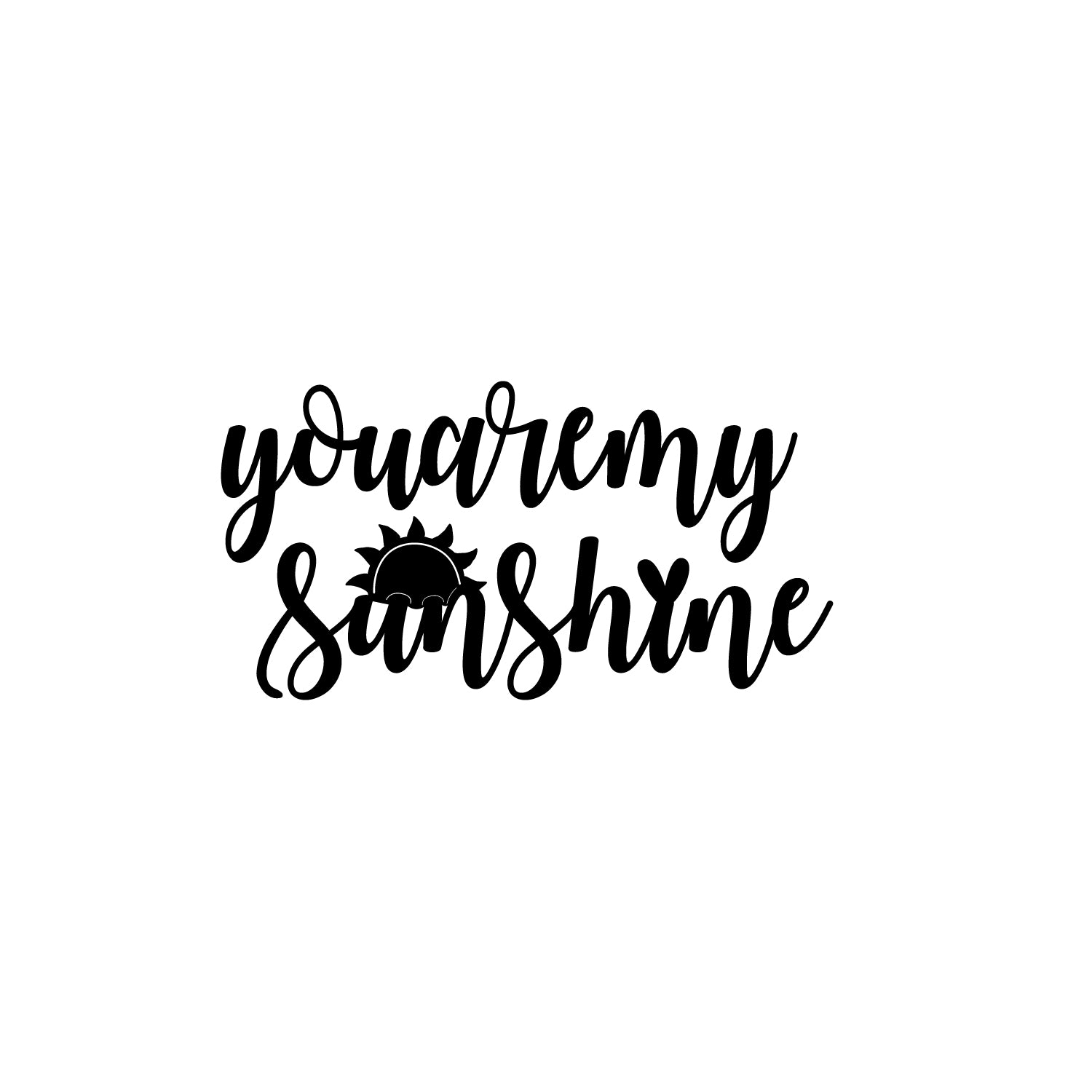"You Are My Sunshine" Black Engineered Wood Wall Art Cutout, Ready to Hang Home Decor 2
