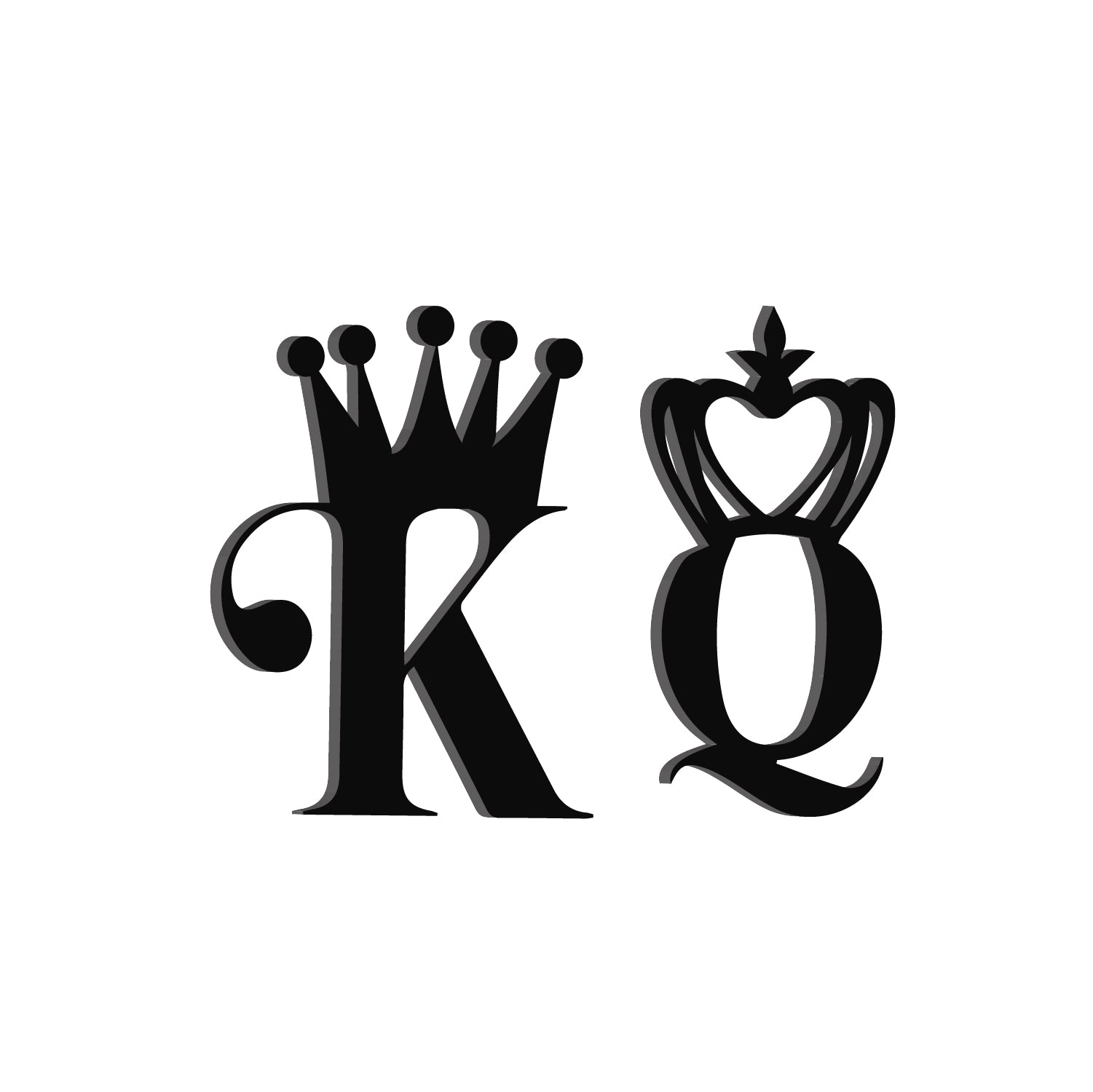 "King And Queen" Love Theme Black Engineered Wood Wall Art Cutout, Ready to Hang Home Décor 4