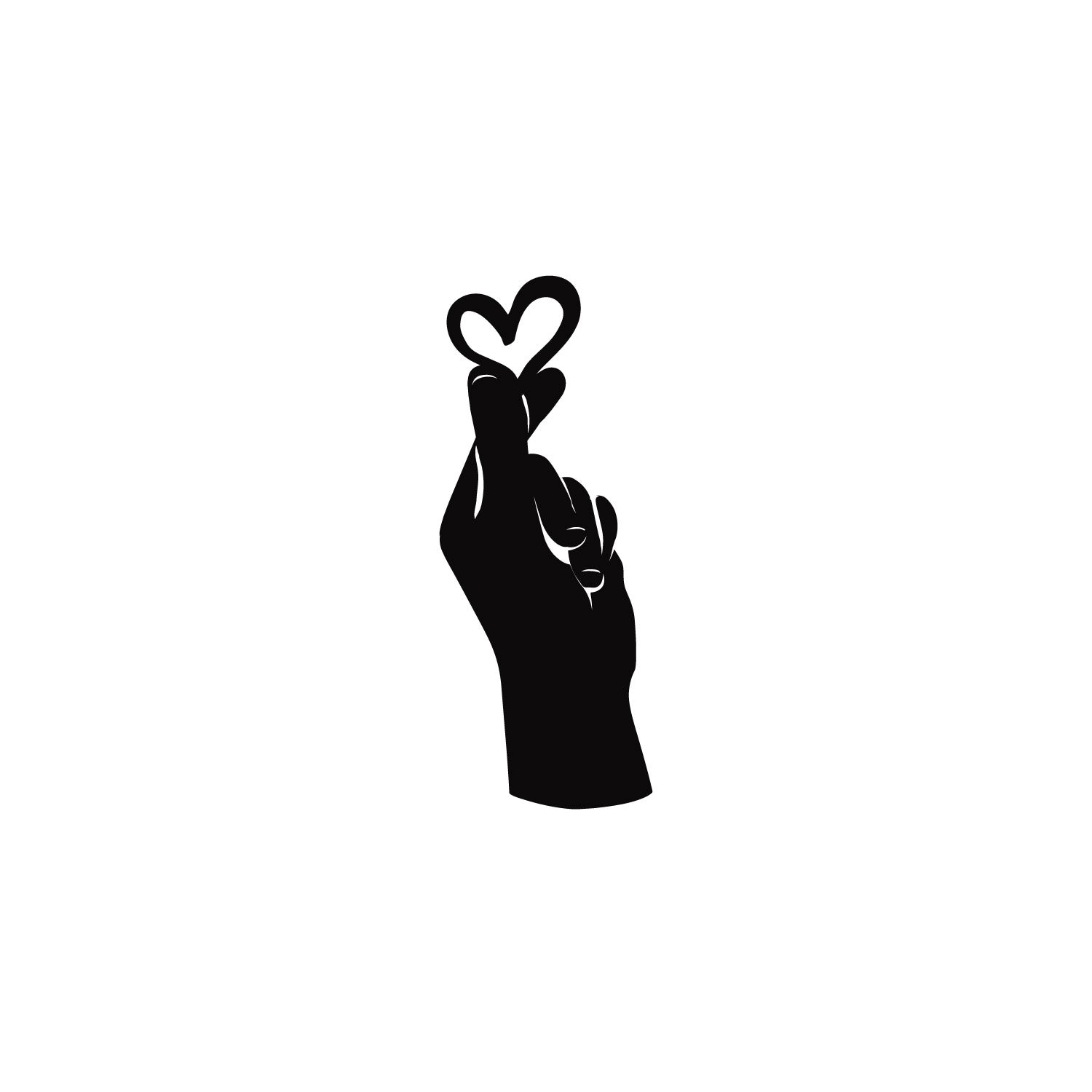 "Little Heart in Hand" Love Theme Black Engineered Wood Wall Art Cutout, Ready to Hang Home Decor 2