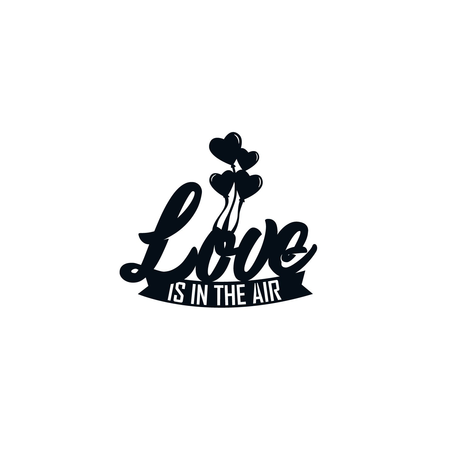 "Love is in the air with Hearth Balloons" Black Engineered Wood Wall Art Cutout, Ready to Hang Home Decor 2