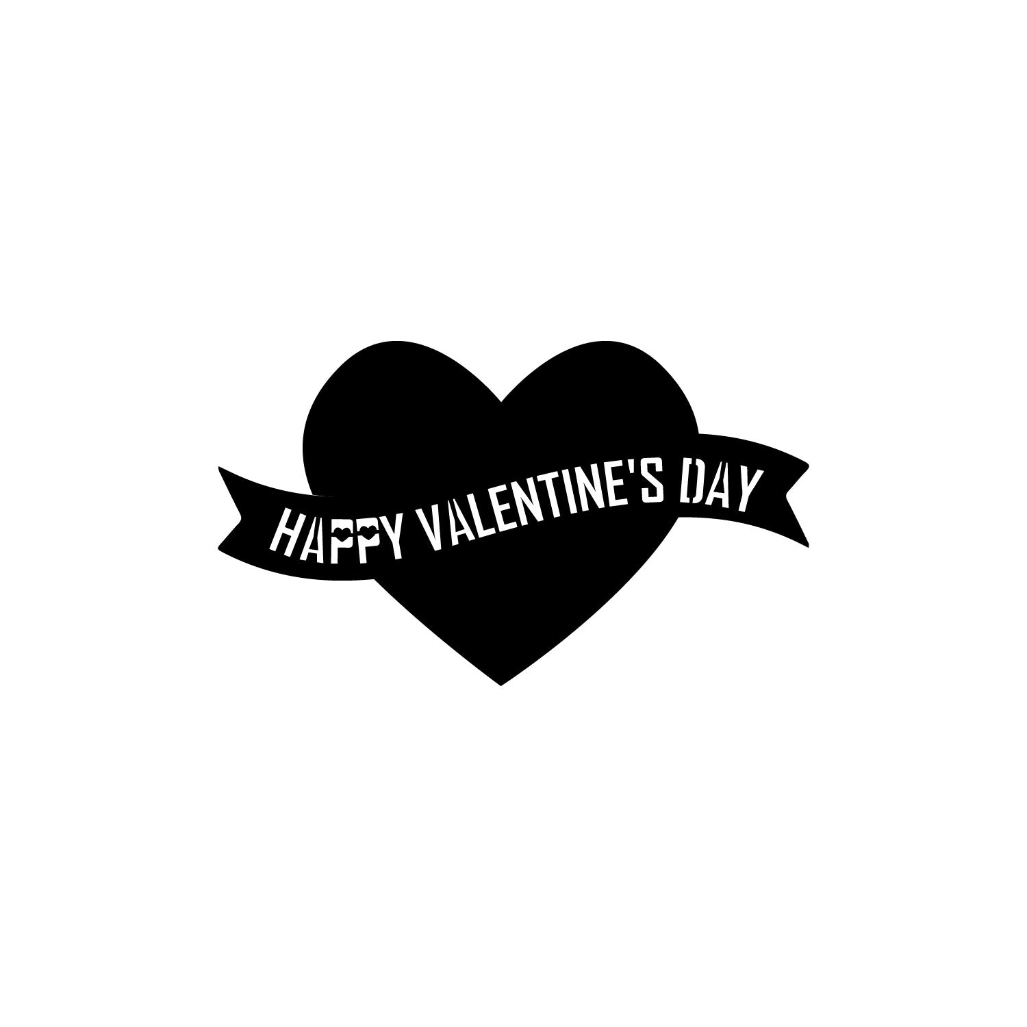 "Happy Valentine's Day" Black Engineered Wood Wall Art Cutout, Ready to Hang Home Decor 2