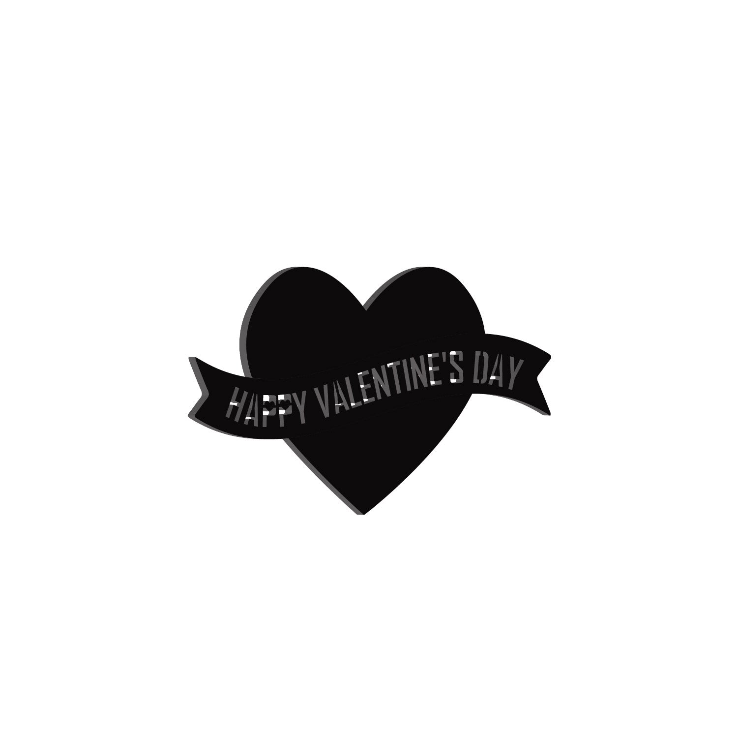 "Happy Valentine's Day" Black Engineered Wood Wall Art Cutout, Ready to Hang Home Decor 4