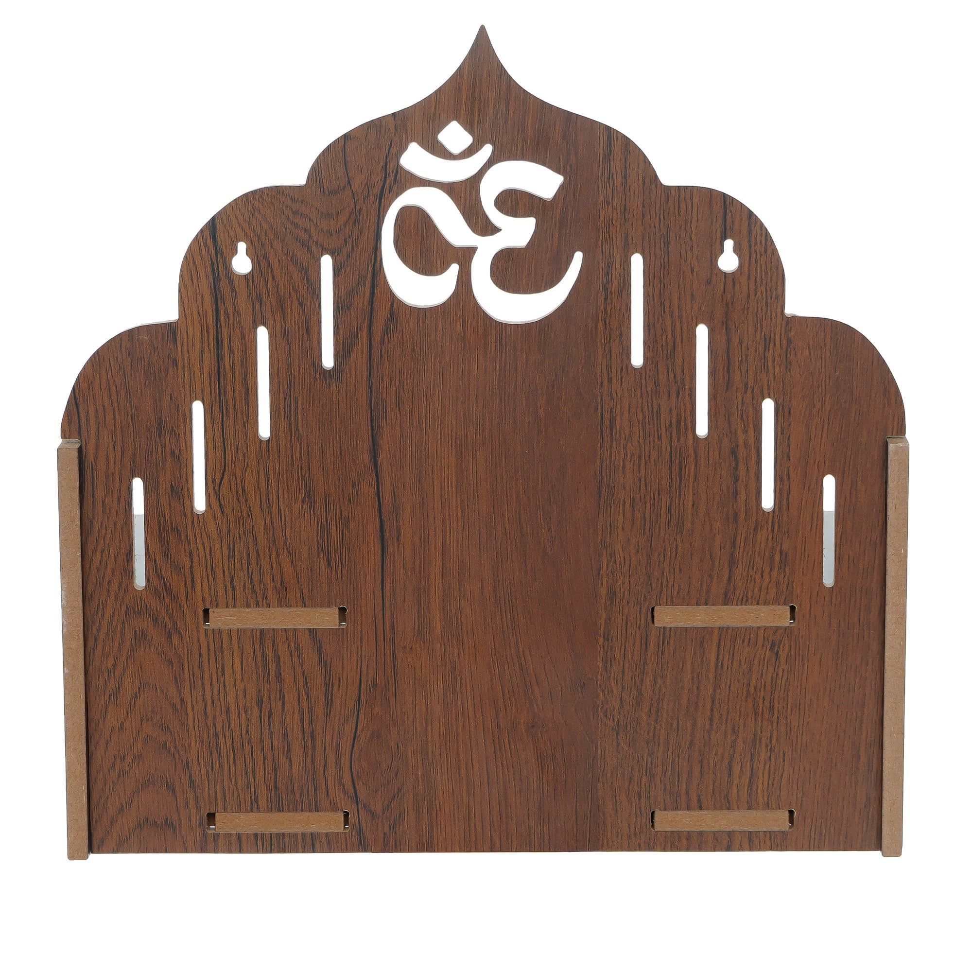 Om Design with Shelf Laminated Wood Pooja Temple/Mandir 6