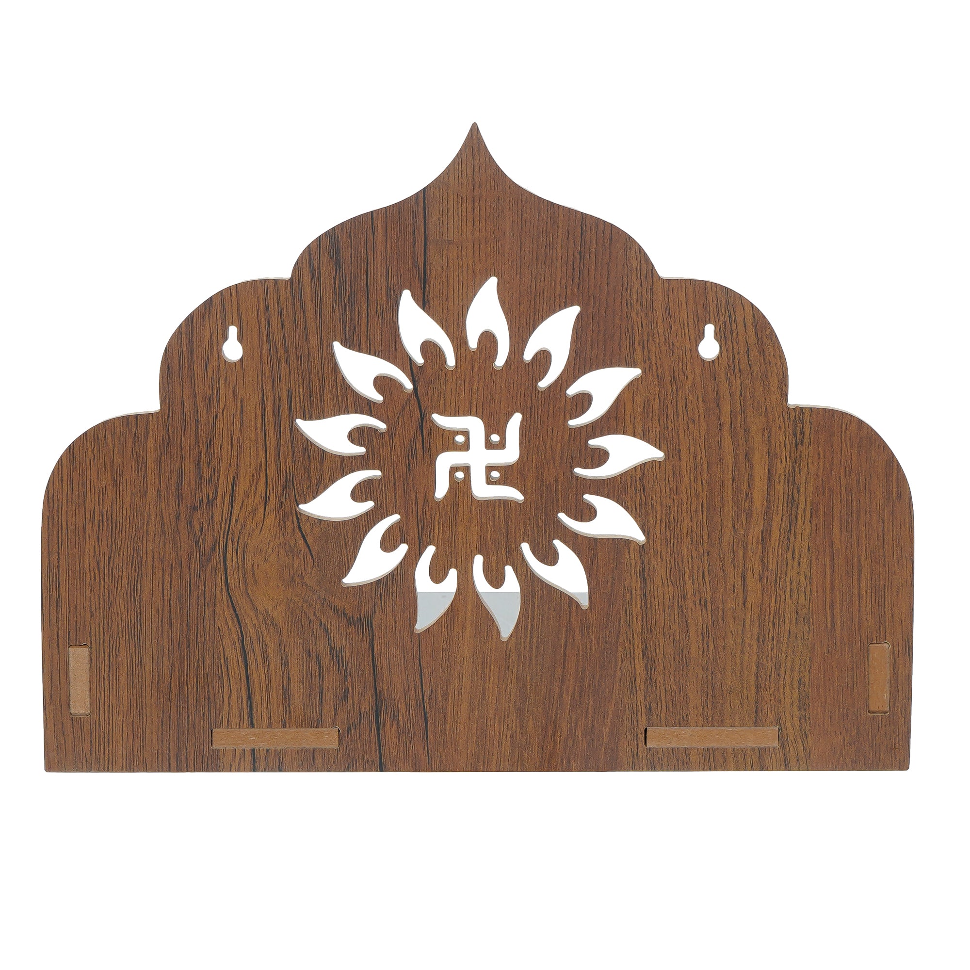 Swastik Design Laminated Wood Pooja Temple/Mandir 6
