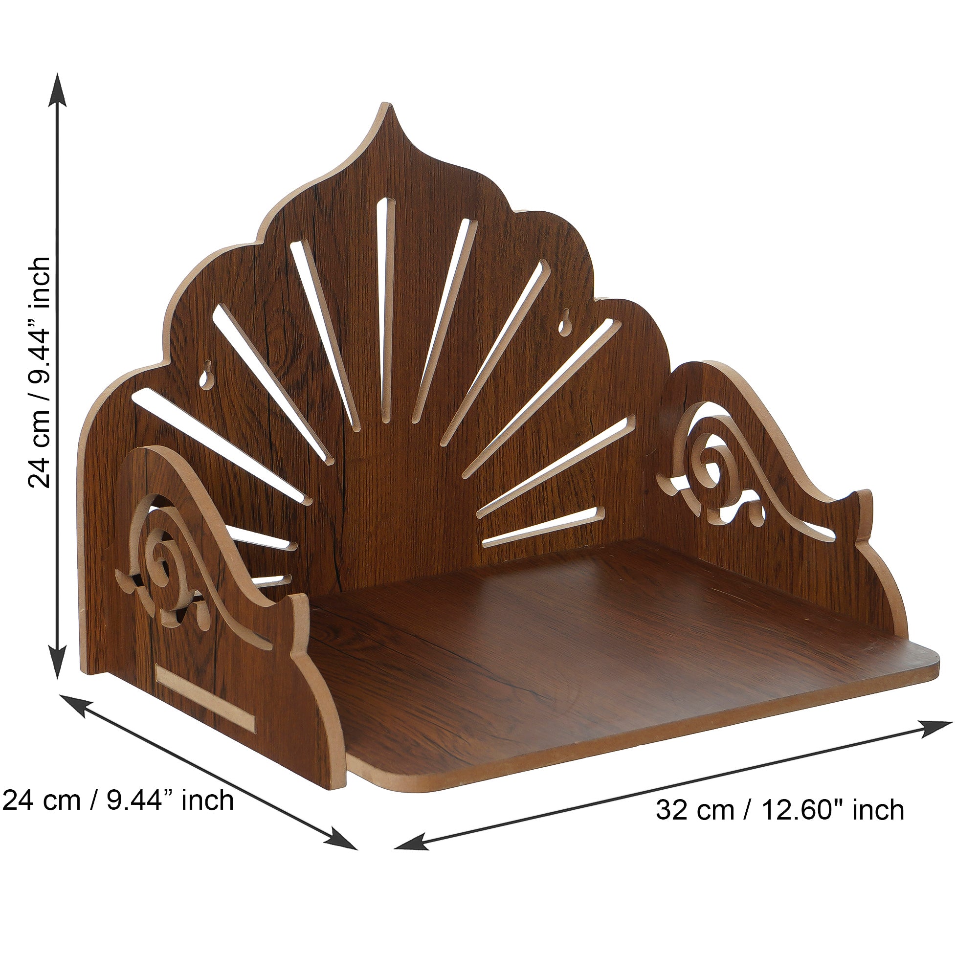 Sunrays Design Laminated Wood Pooja Temple/Mandir 3