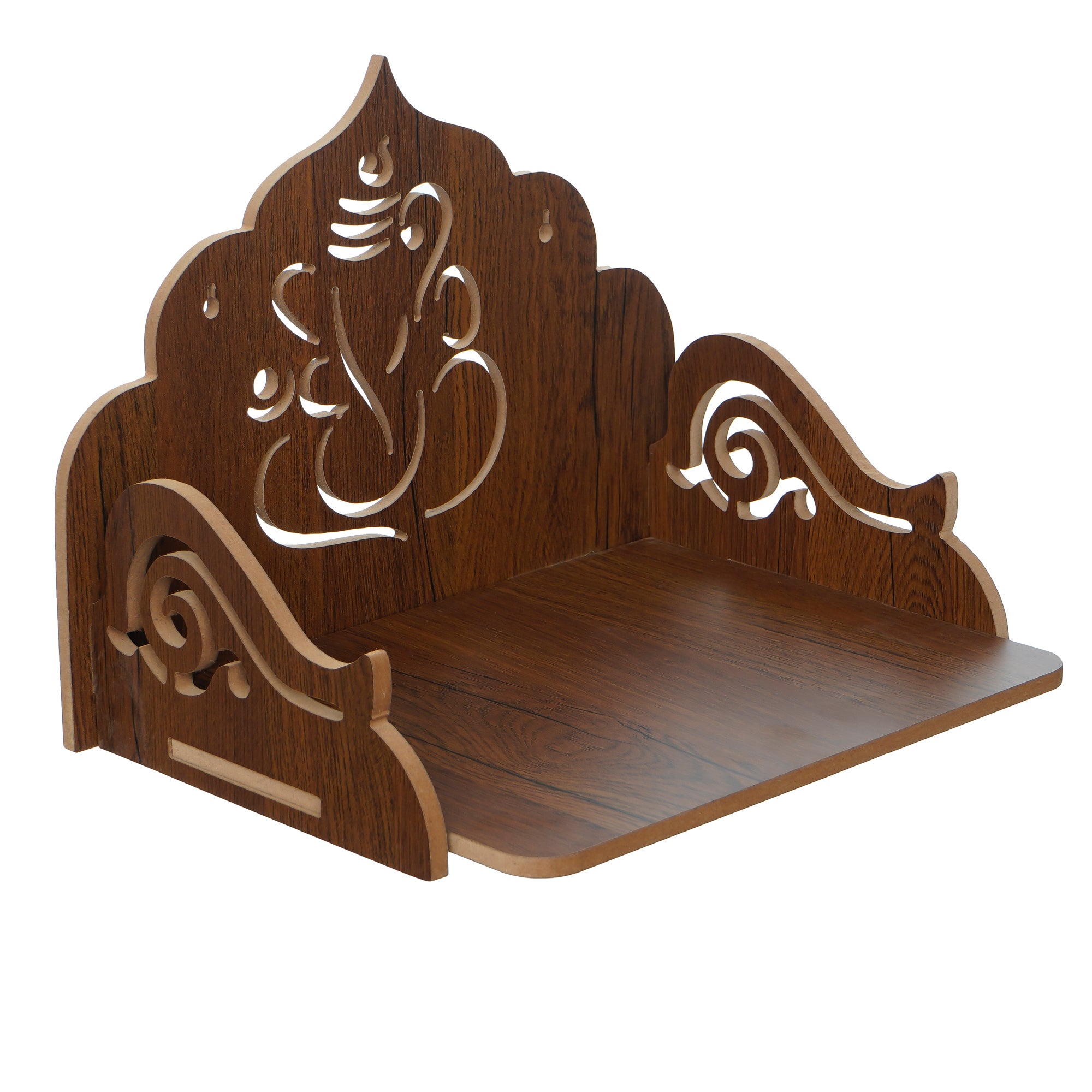 Ganesha Design Laminated Wood Pooja Temple/Mandir 2