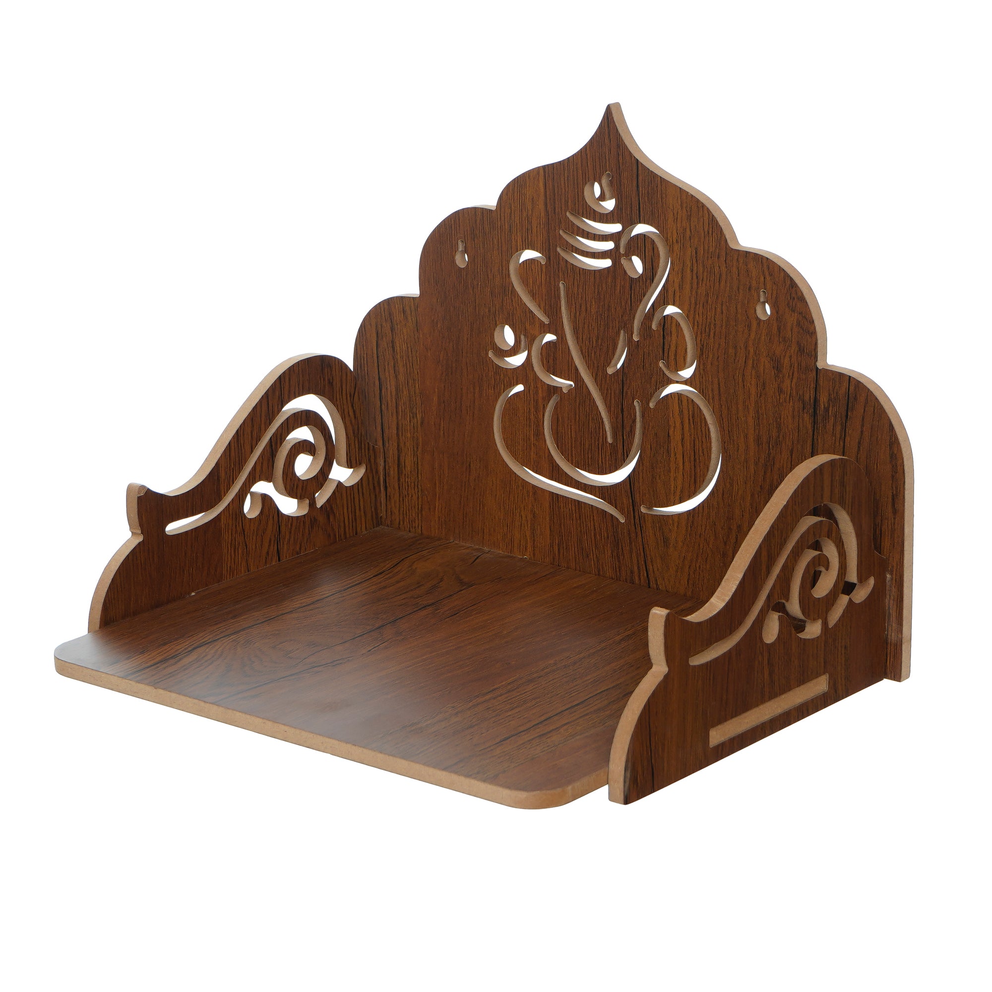 Ganesha Design Laminated Wood Pooja Temple/Mandir 4