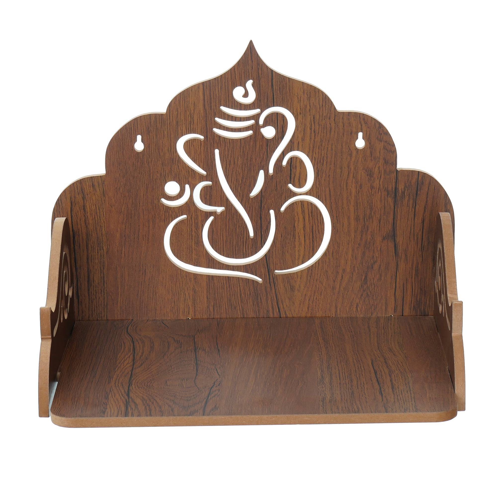 Ganesha Design Laminated Wood Pooja Temple/Mandir 5