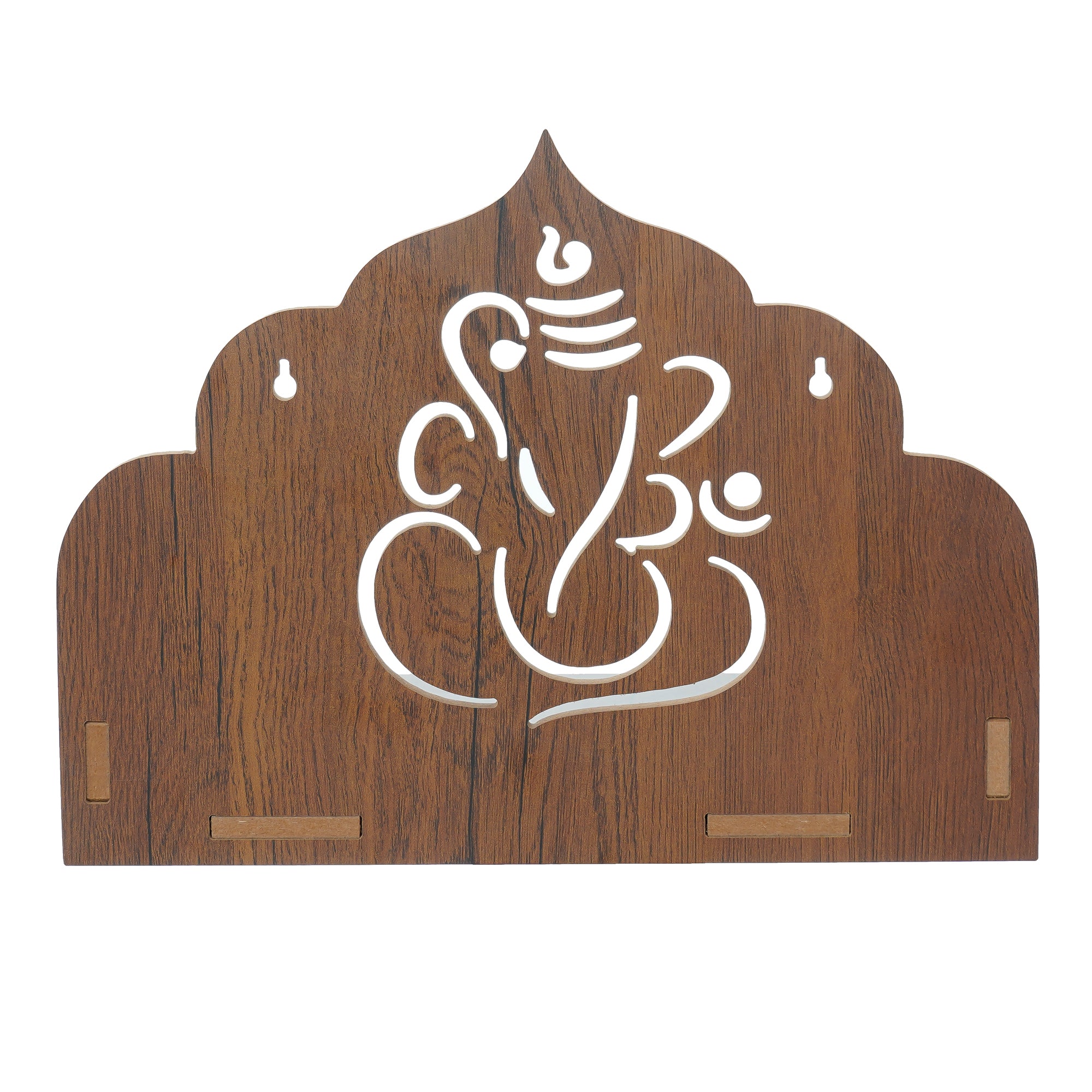 Ganesha Design Laminated Wood Pooja Temple/Mandir 6