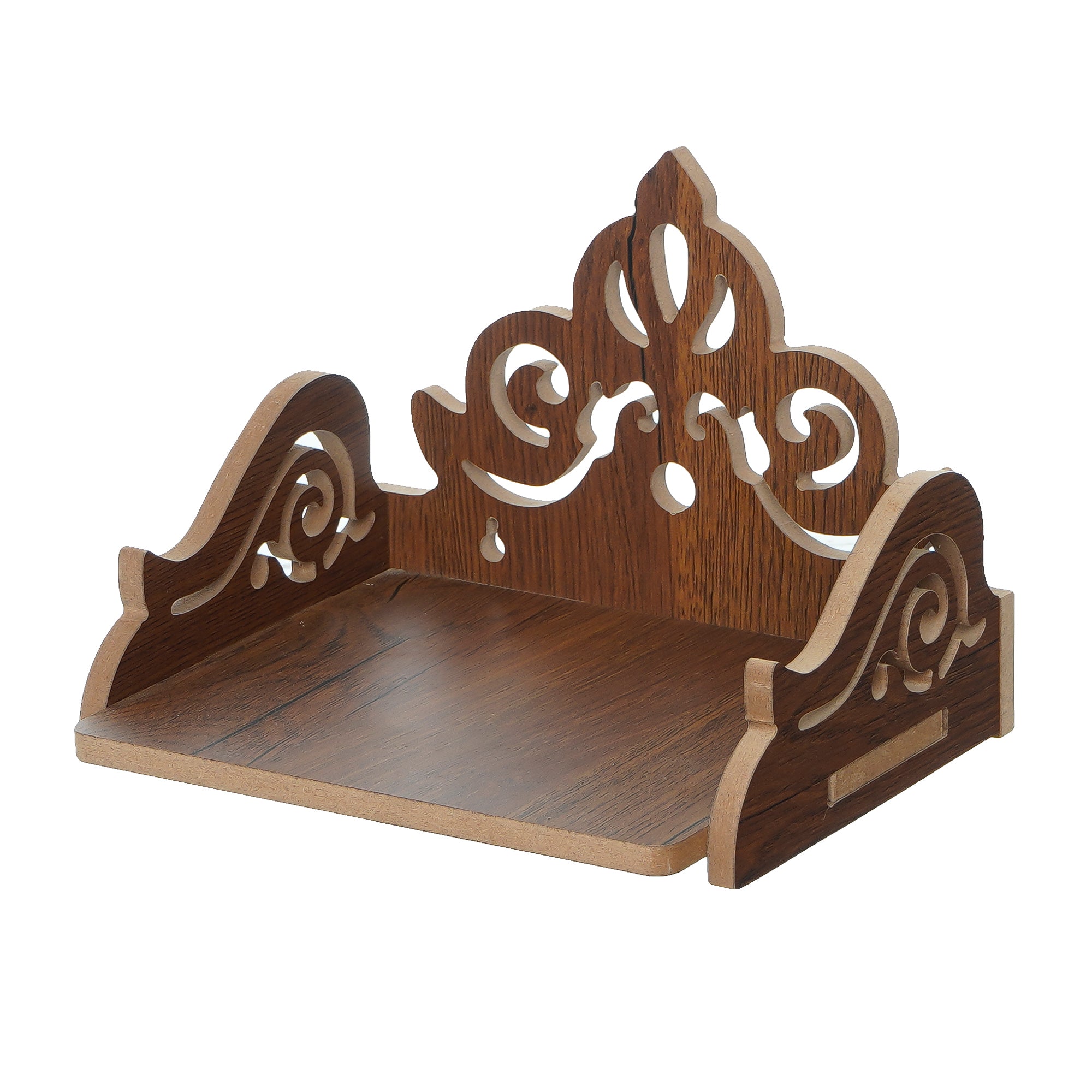 Carved Design Laminated Wood Pooja Temple/Mandir 4