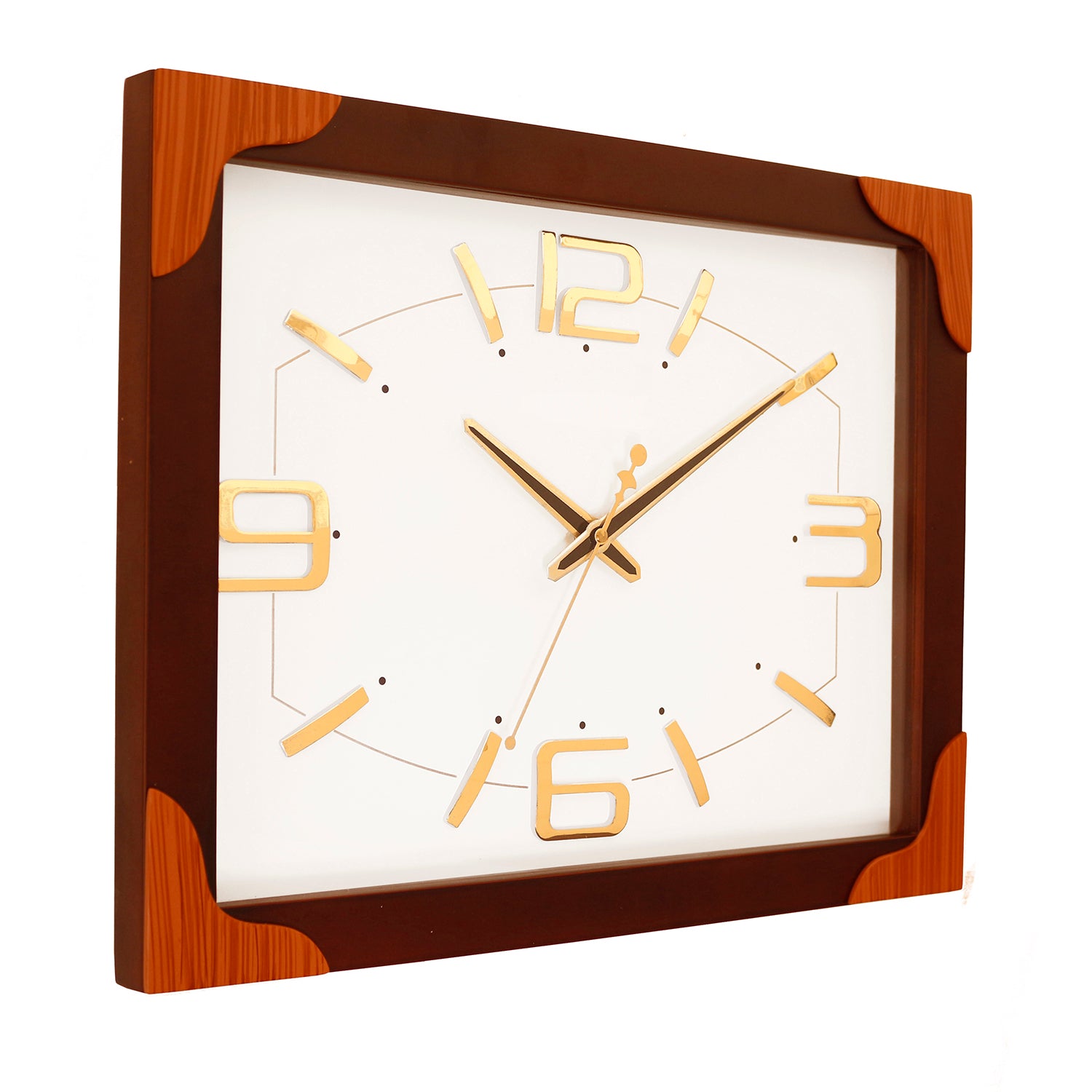 Rosewood rectangle wooden analog wall clock(33 cm x 40.5 cm) 3