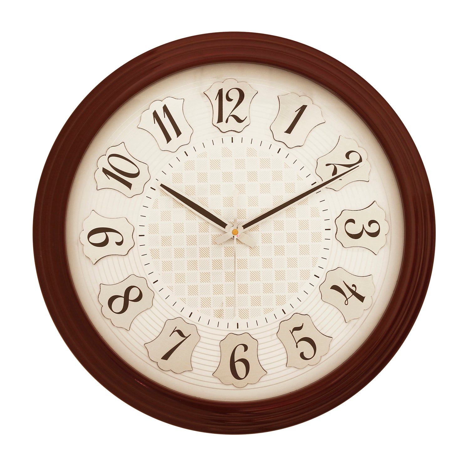 Cola Brown round wooden analog wall clock(33 cm x 33 cm)