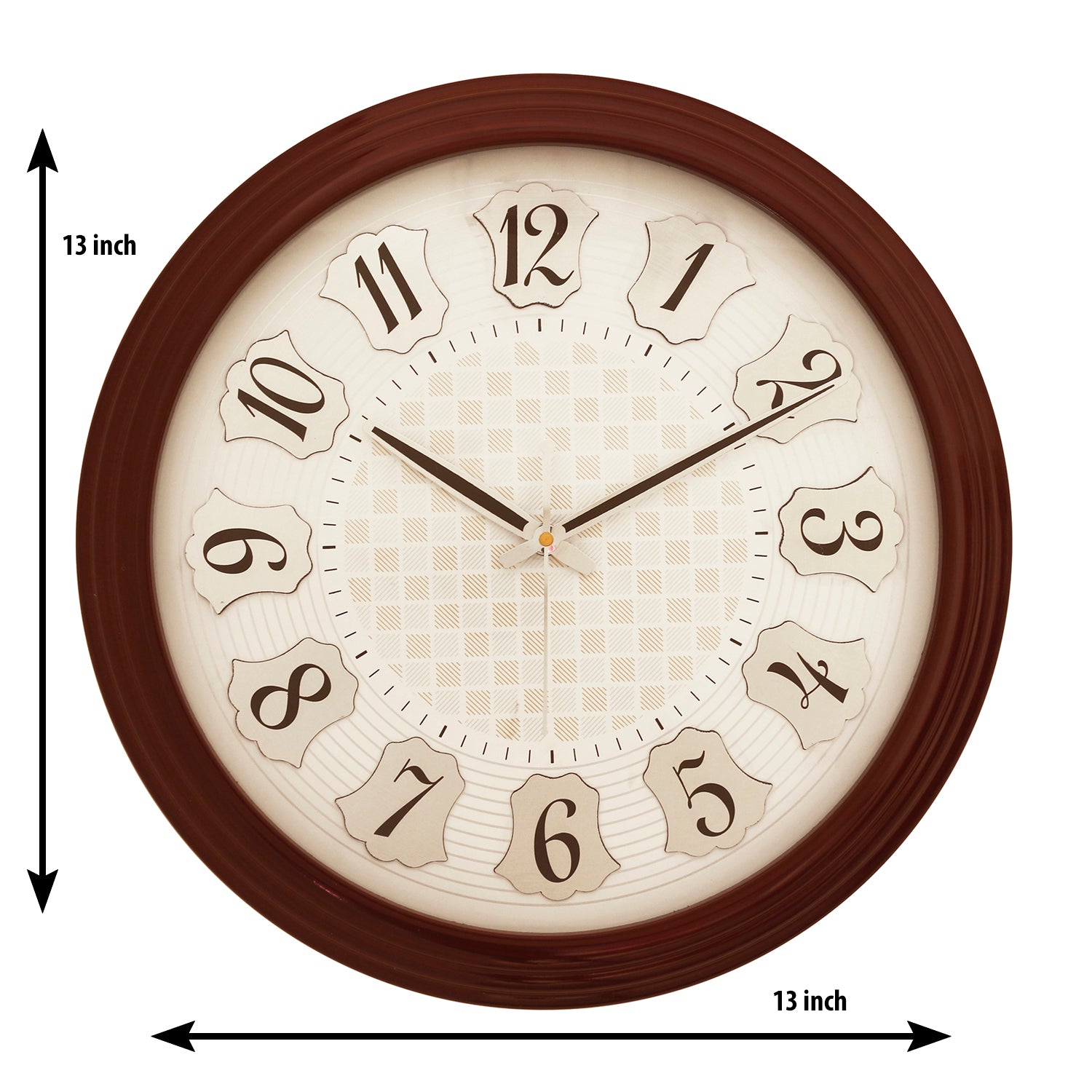 Cola Brown round wooden analog wall clock(33 cm x 33 cm) 2