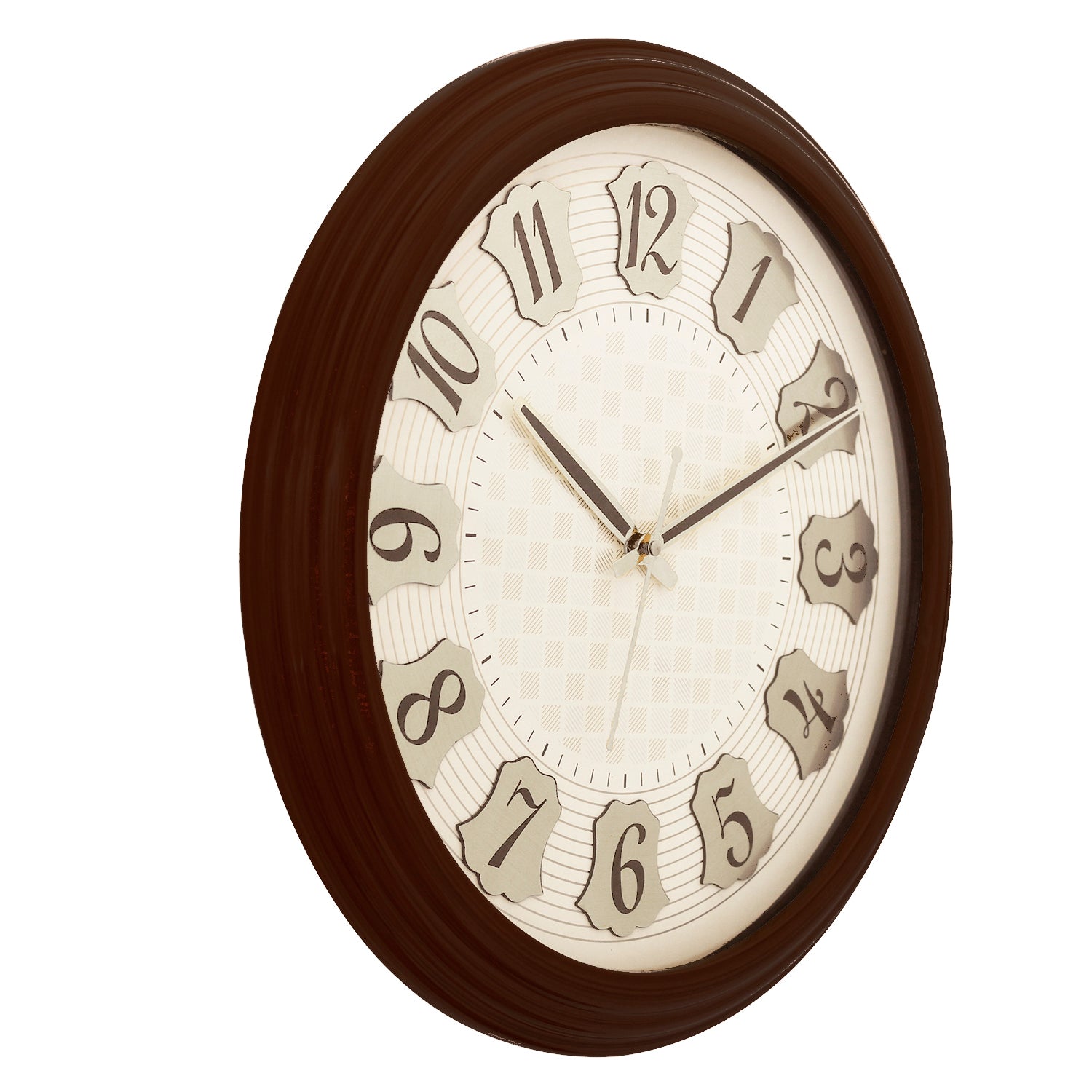 Cola Brown round wooden analog wall clock(33 cm x 33 cm) 3