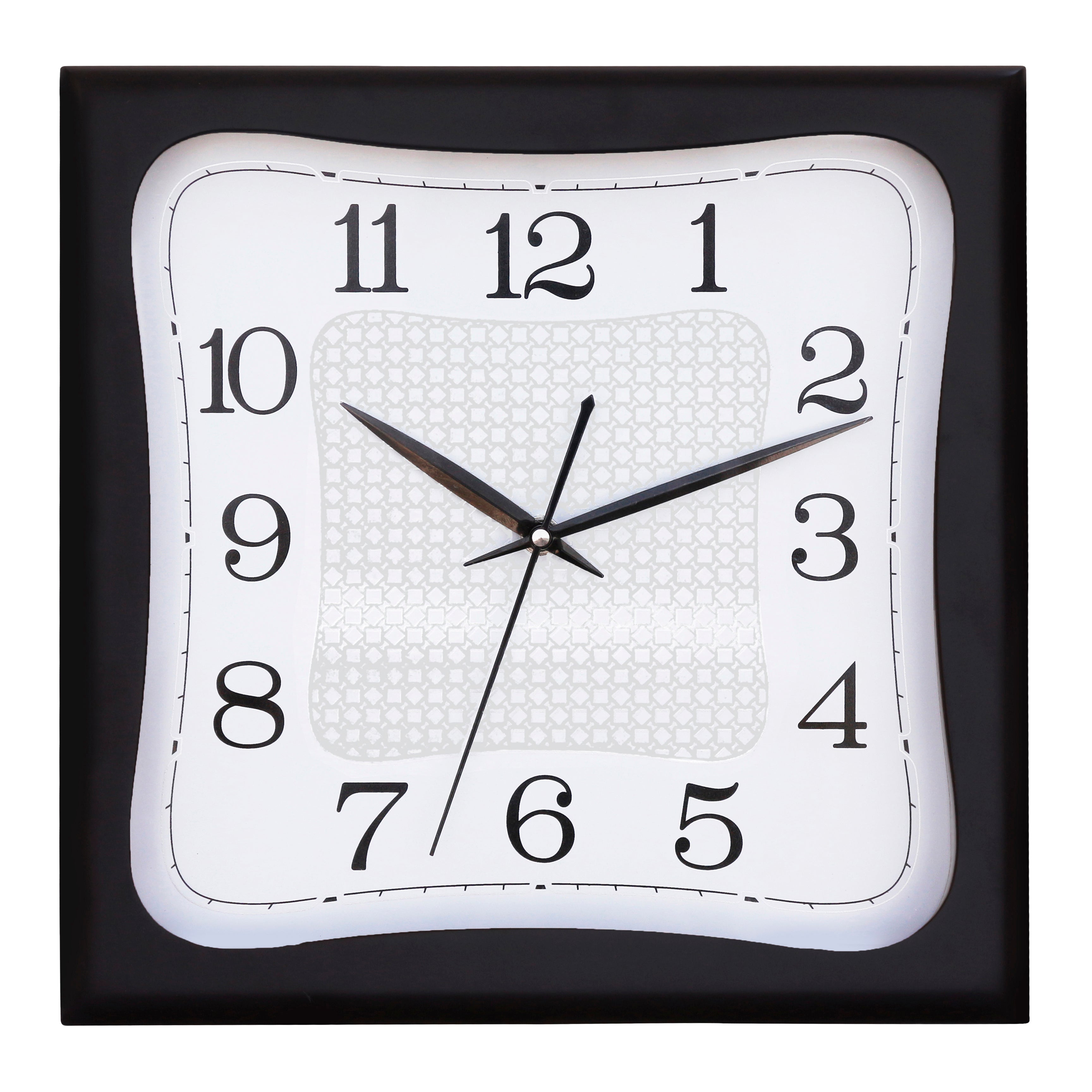 Black square wooden analog wall clock(28 cm x 28 cm)