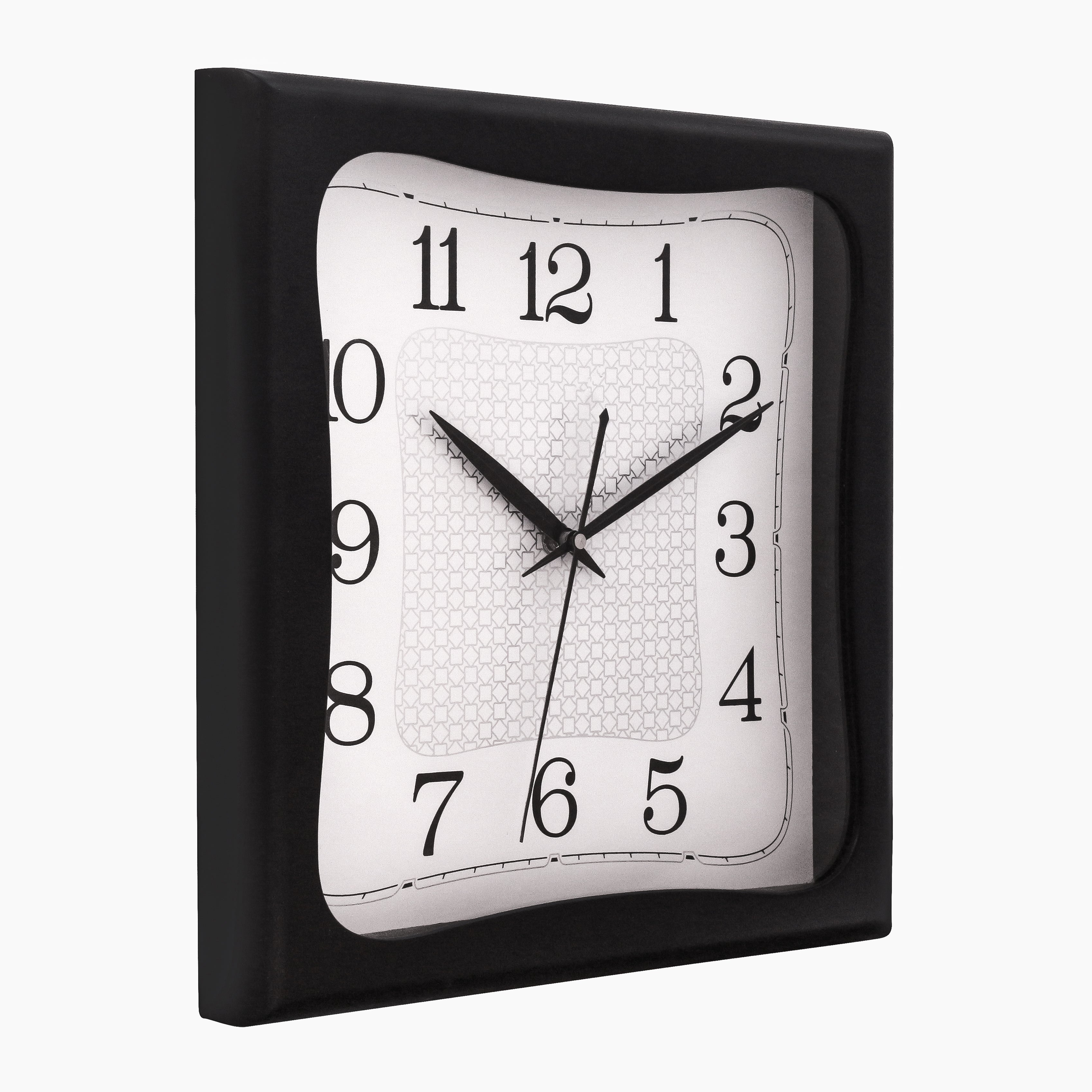 Black square wooden analog wall clock(28 cm x 28 cm) 3