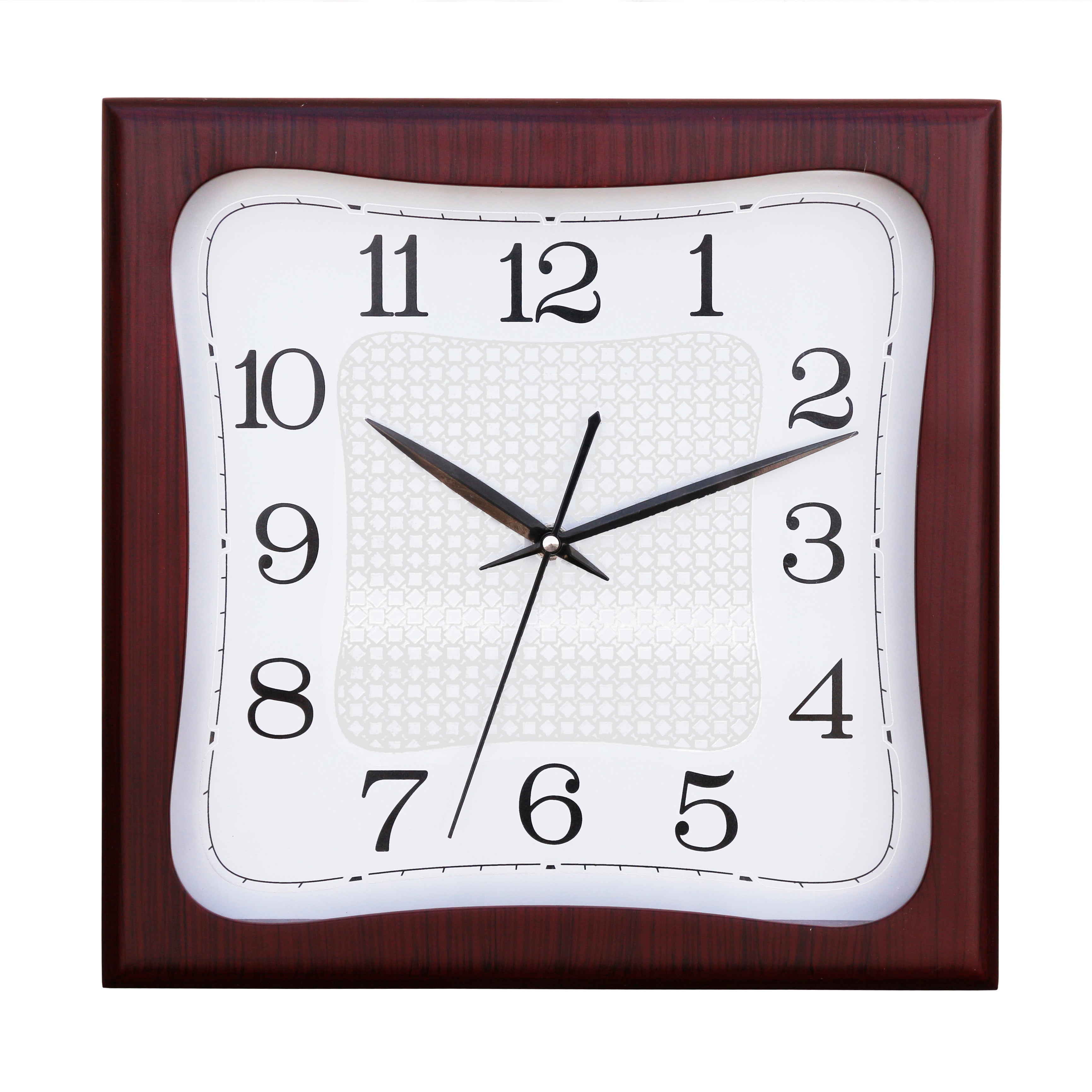 Cola Brown square wooden analog wall clock(28 cm x 28 cm)