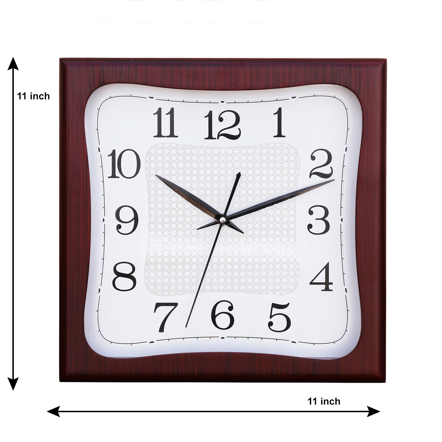 Cola Brown square wooden analog wall clock(28 cm x 28 cm) 2
