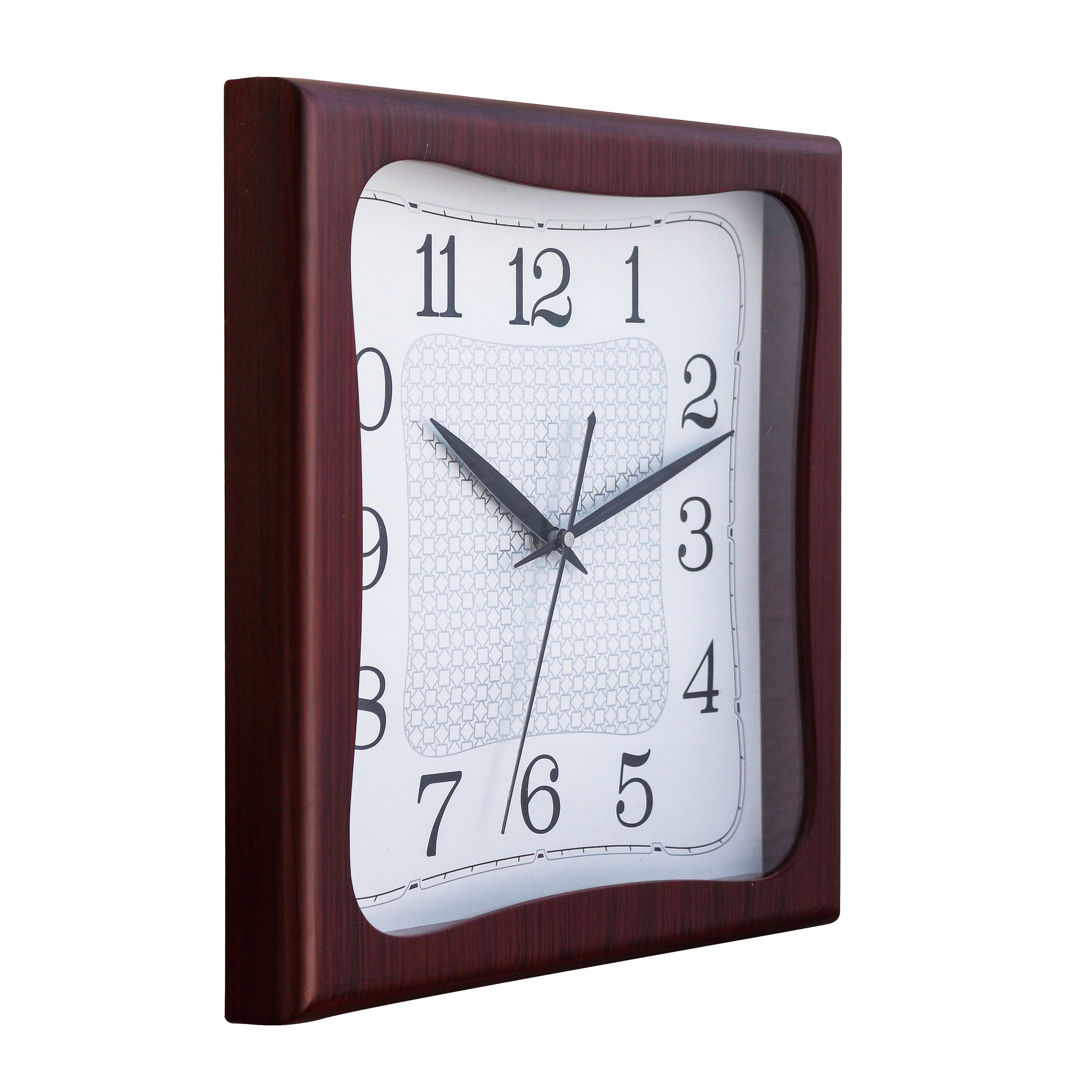 Cola Brown square wooden analog wall clock(28 cm x 28 cm) 3
