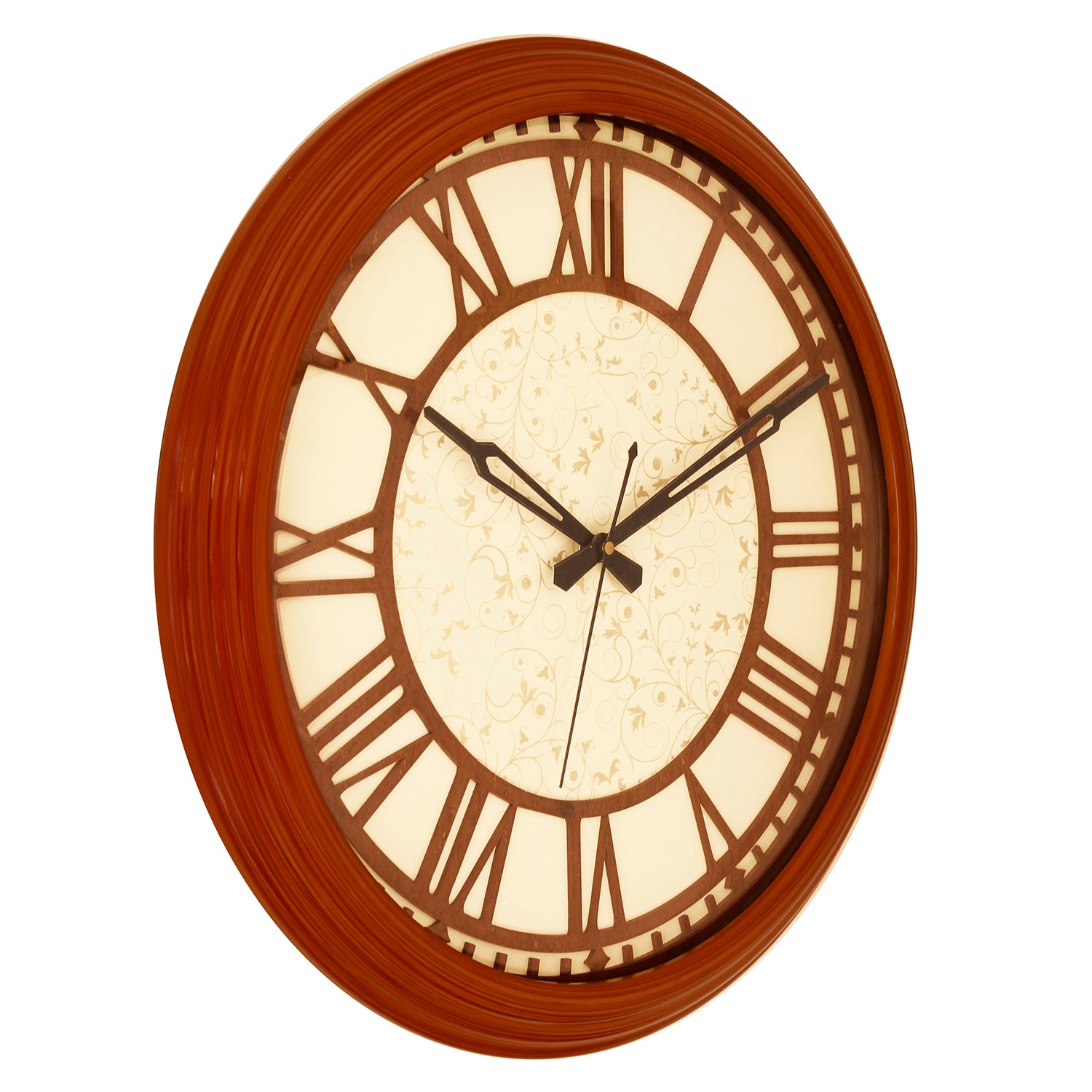 Brown round wooden analog wall clock(38 cm x 38 cm) 3