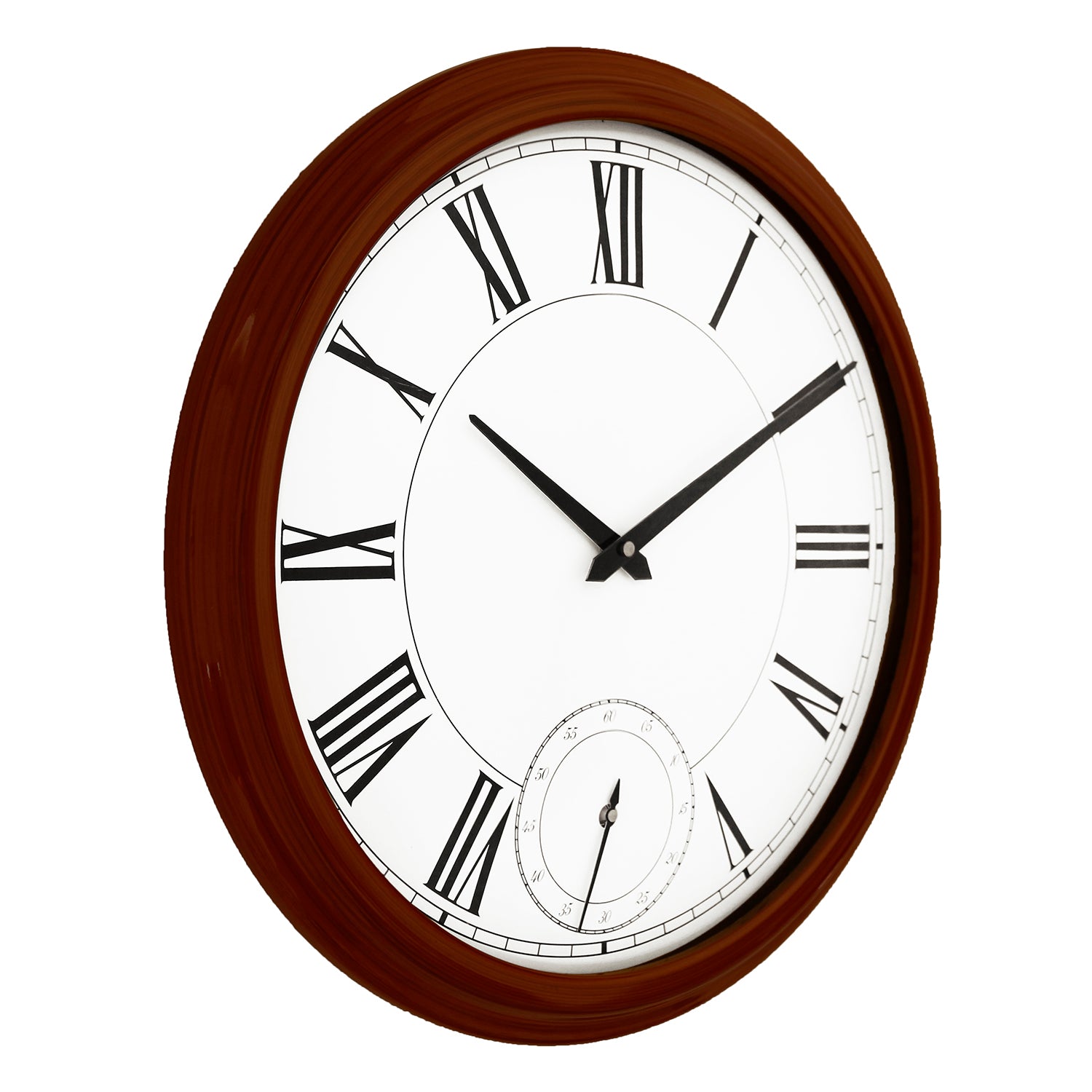 Rosewood Round Analog Wooden Wall Clock 4