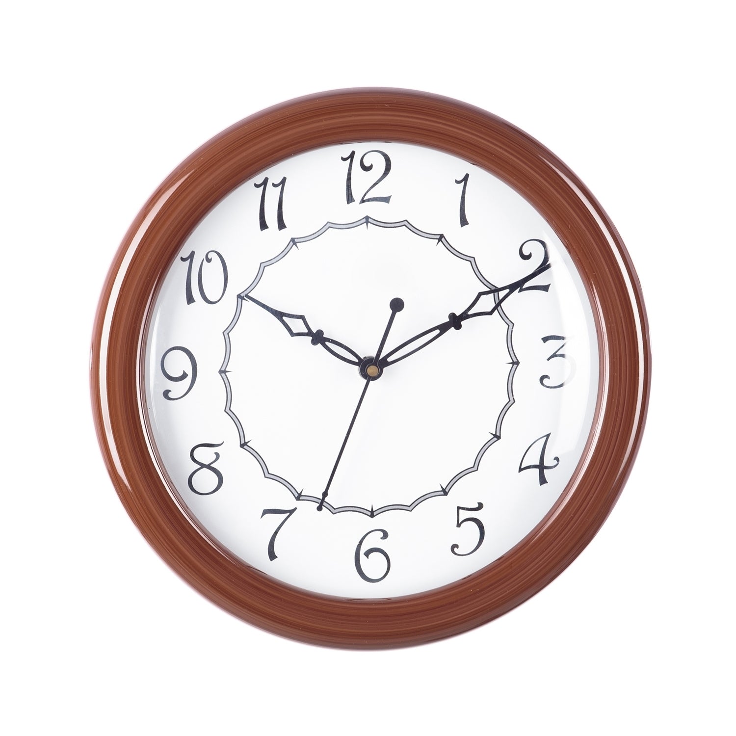 Premium Decorative Analog Brown Round Wooden Wall Clock