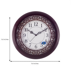 Premium Round Shape Decorative Analog Wooden Wall Clock 1