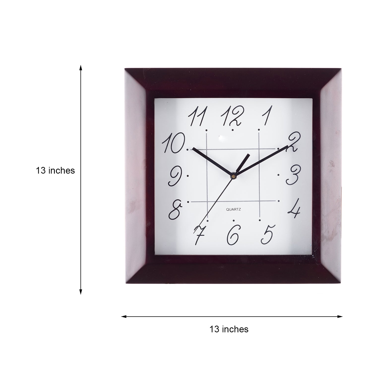 Premium Decorative Analog Brown Square Wooden Wall Clock 1