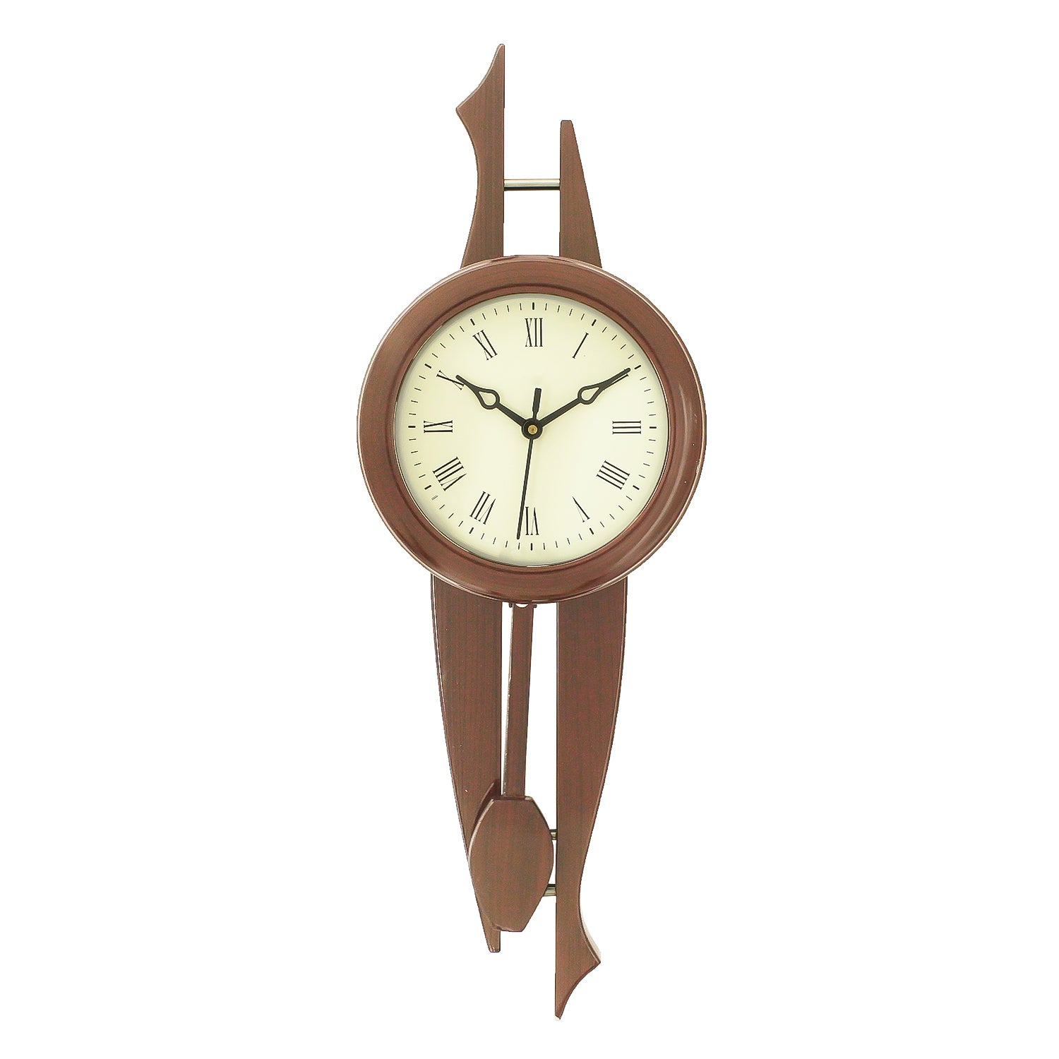 Brown Vertical Wooden Wall Clock