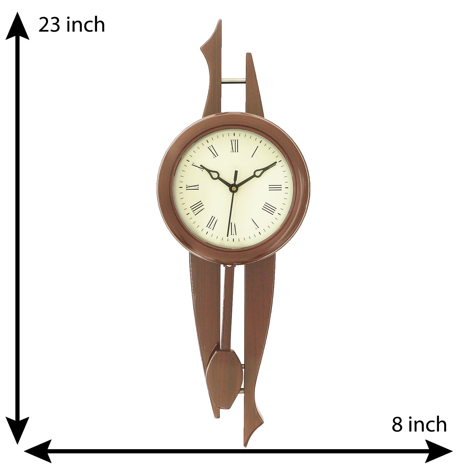 Brown Vertical Wooden Wall Clock 2
