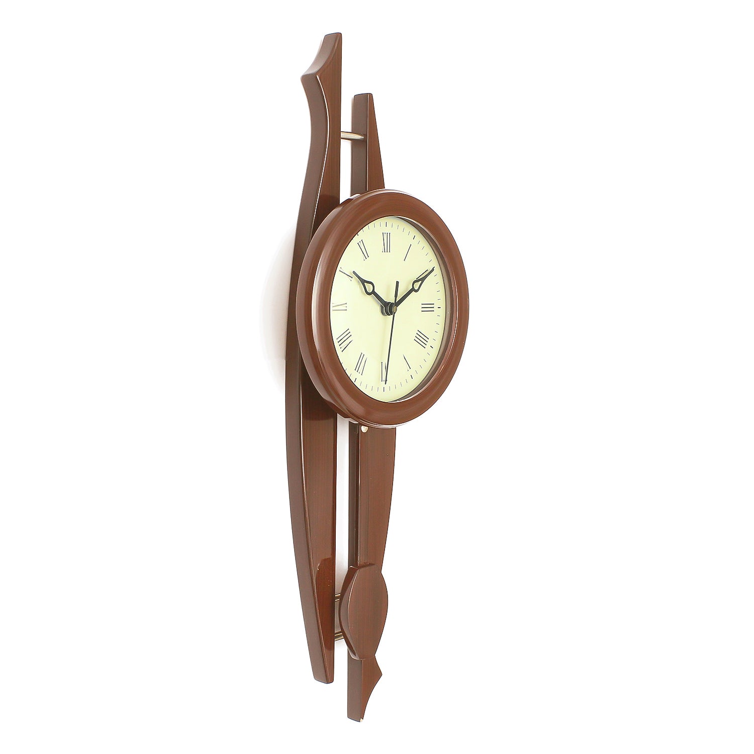 Brown Vertical Wooden Wall Clock 3