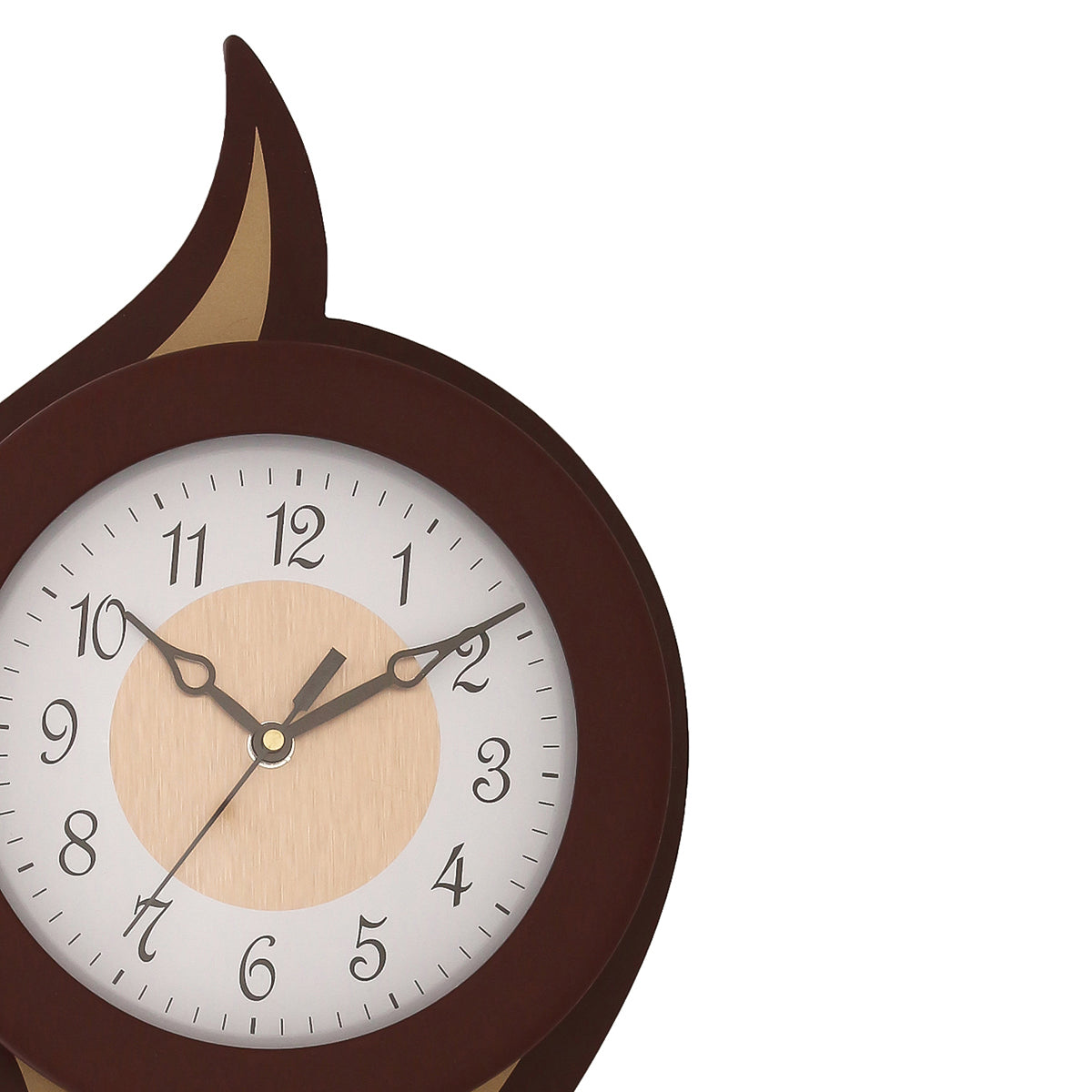 Premium Brown Round Pendulum Designer Analog Wall Clock 4