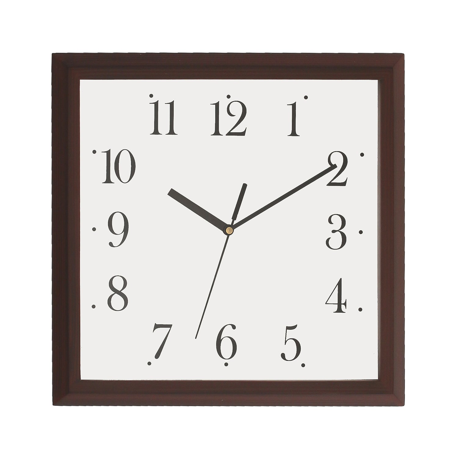 Square Shape Dial Contemporary Analog Wooden Designer Wall Clock