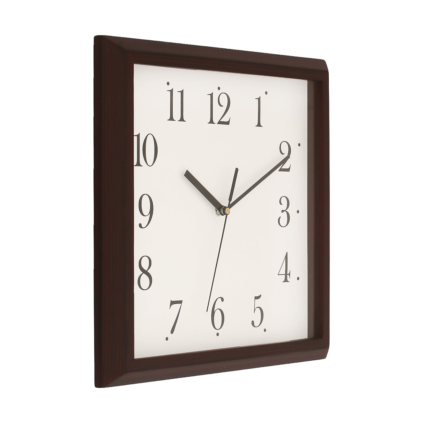 Square Shape Dial Contemporary Analog Wooden Designer Wall Clock 4